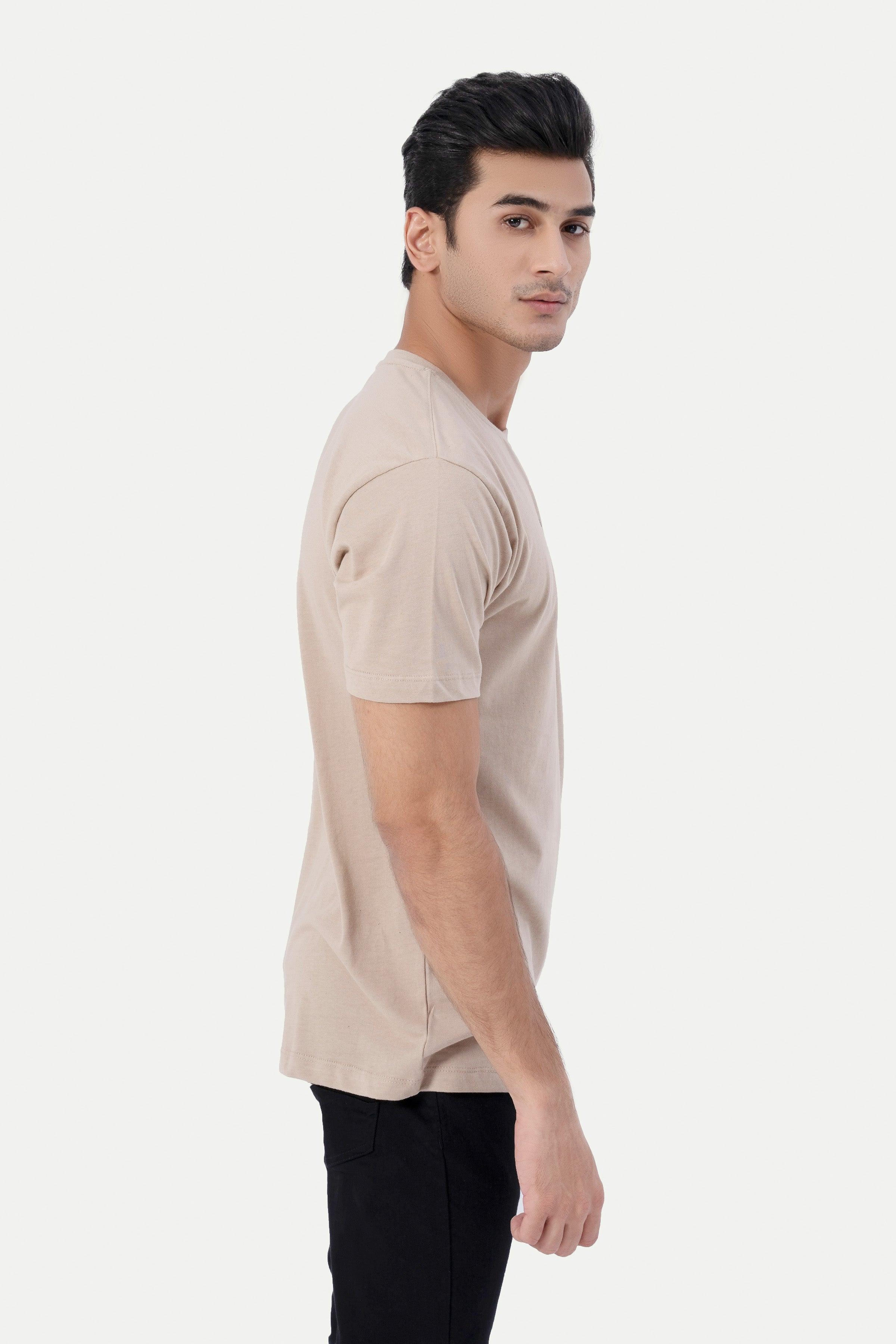 BASIC T-SHIRT BEIGE at Charcoal Clothing