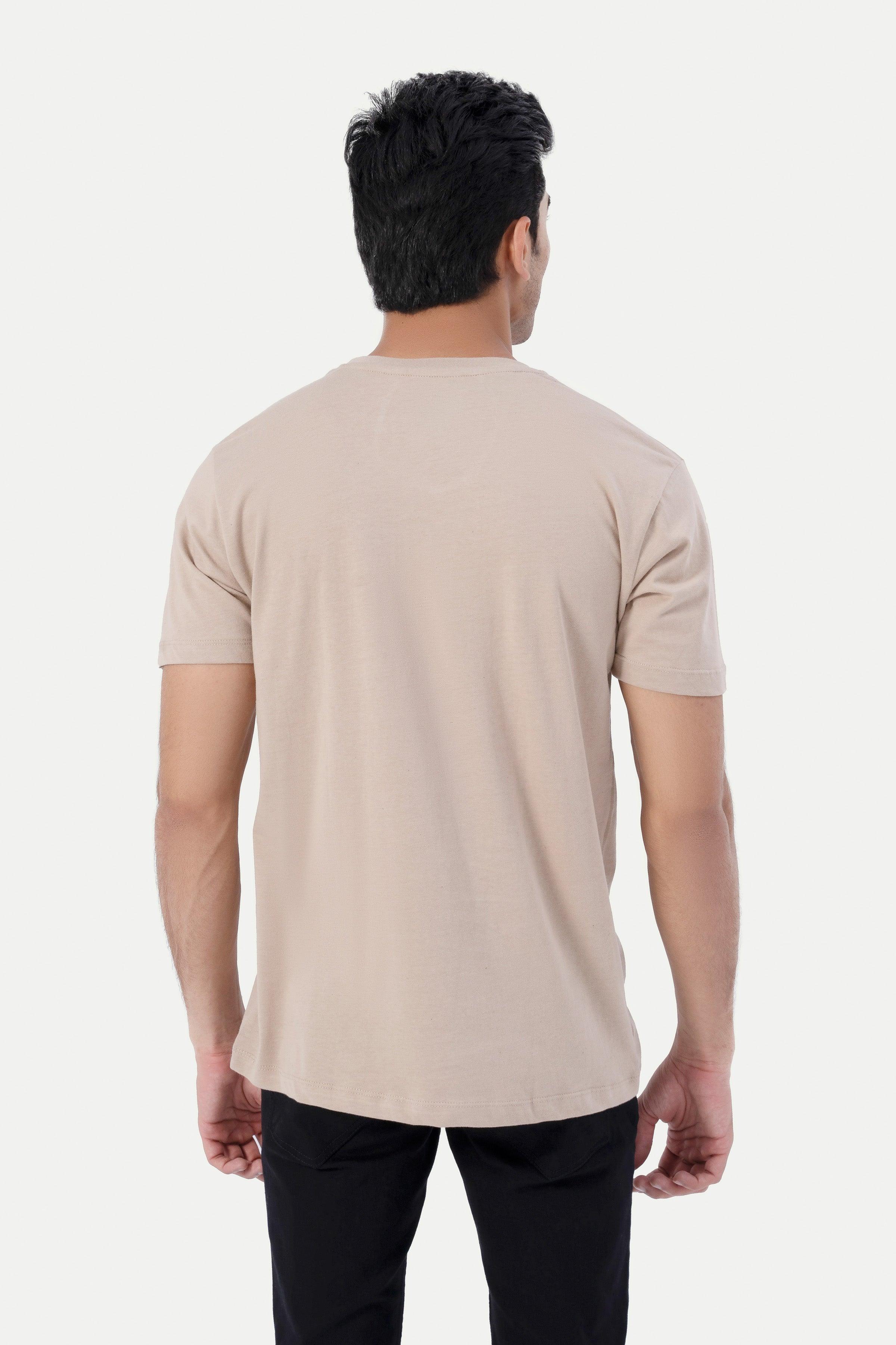 BASIC T-SHIRT BEIGE at Charcoal Clothing