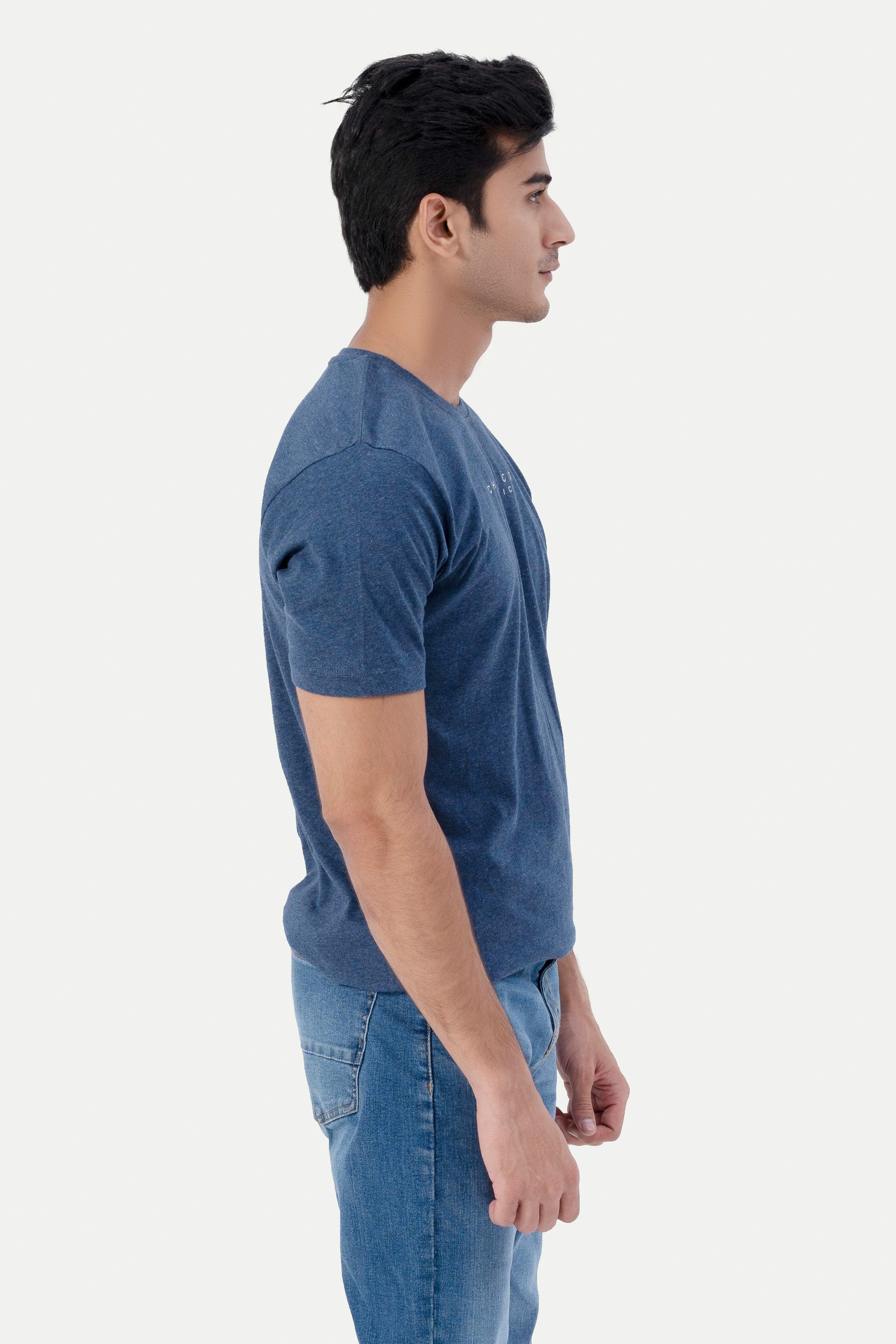 BASIC T-SHIRT DARK BLUE at Charcoal Clothing