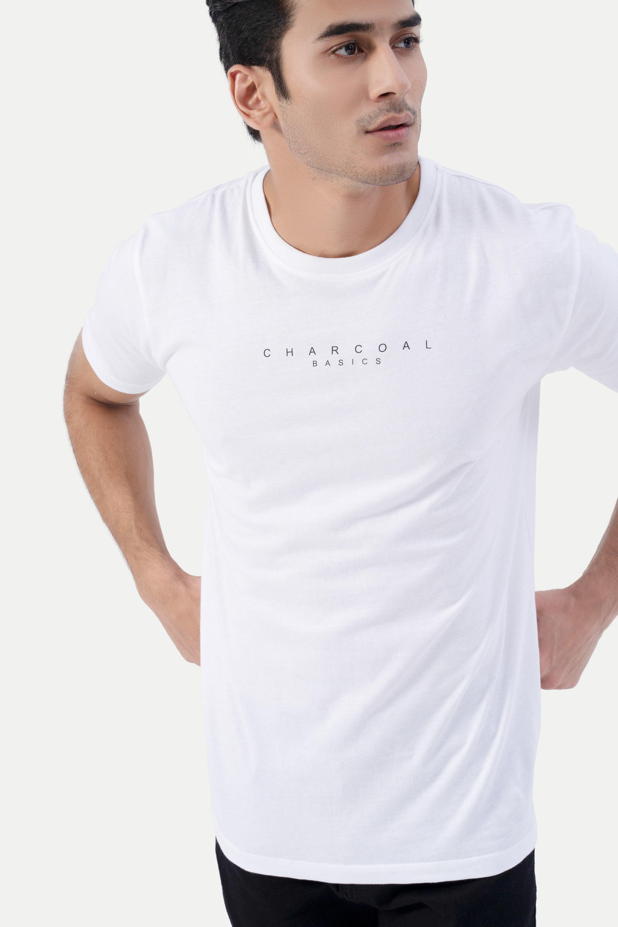 BASIC T-SHIRT WHITE at Charcoal Clothing