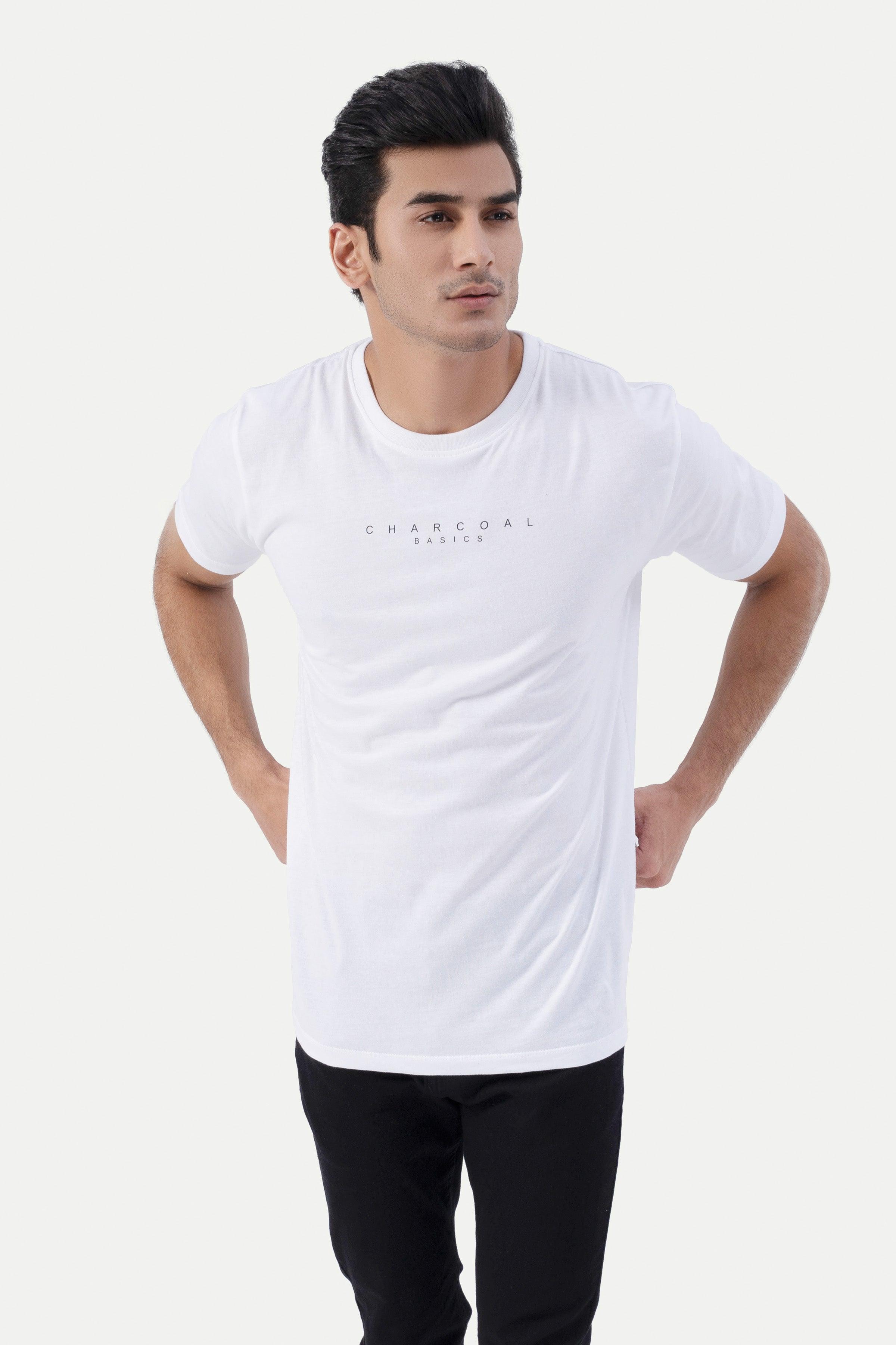 BASIC T-SHIRT WHITE at Charcoal Clothing