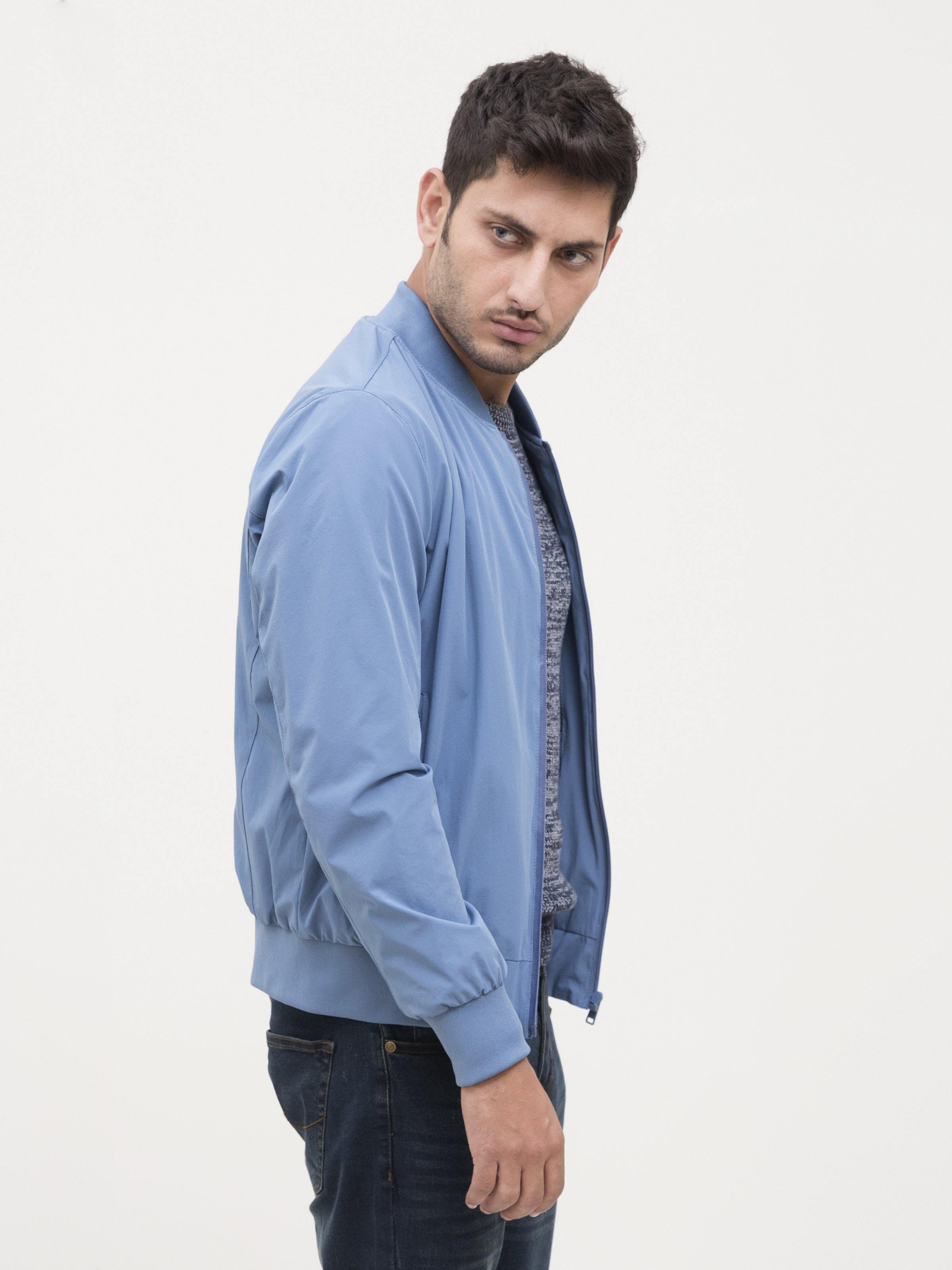 BOMBER JACKET LIGHT BLUE at Charcoal Clothing