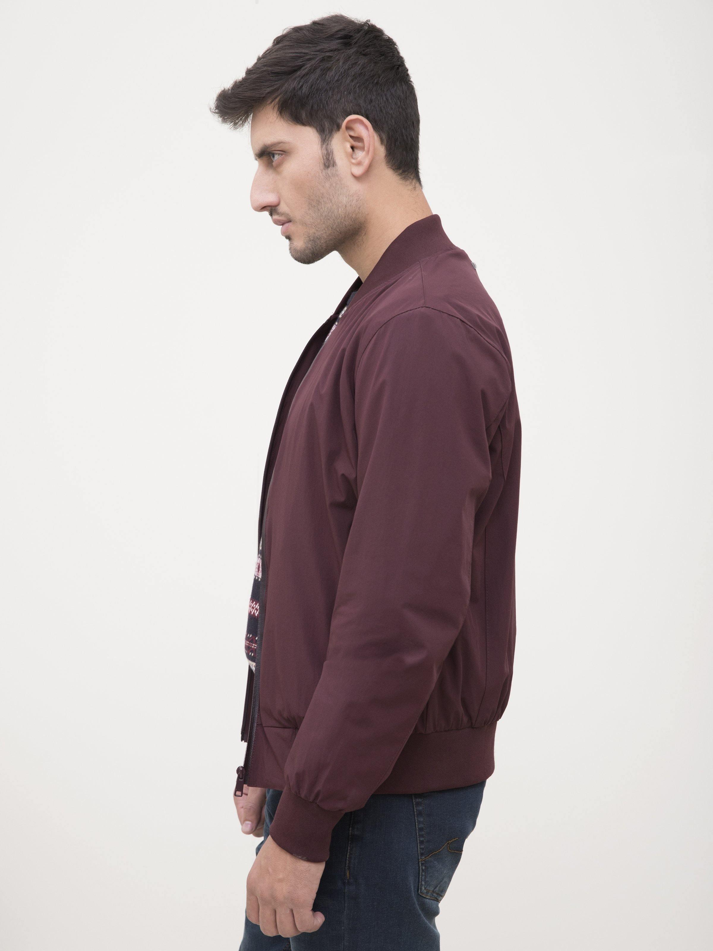 BOMBER JACKET MAROON at Charcoal Clothing