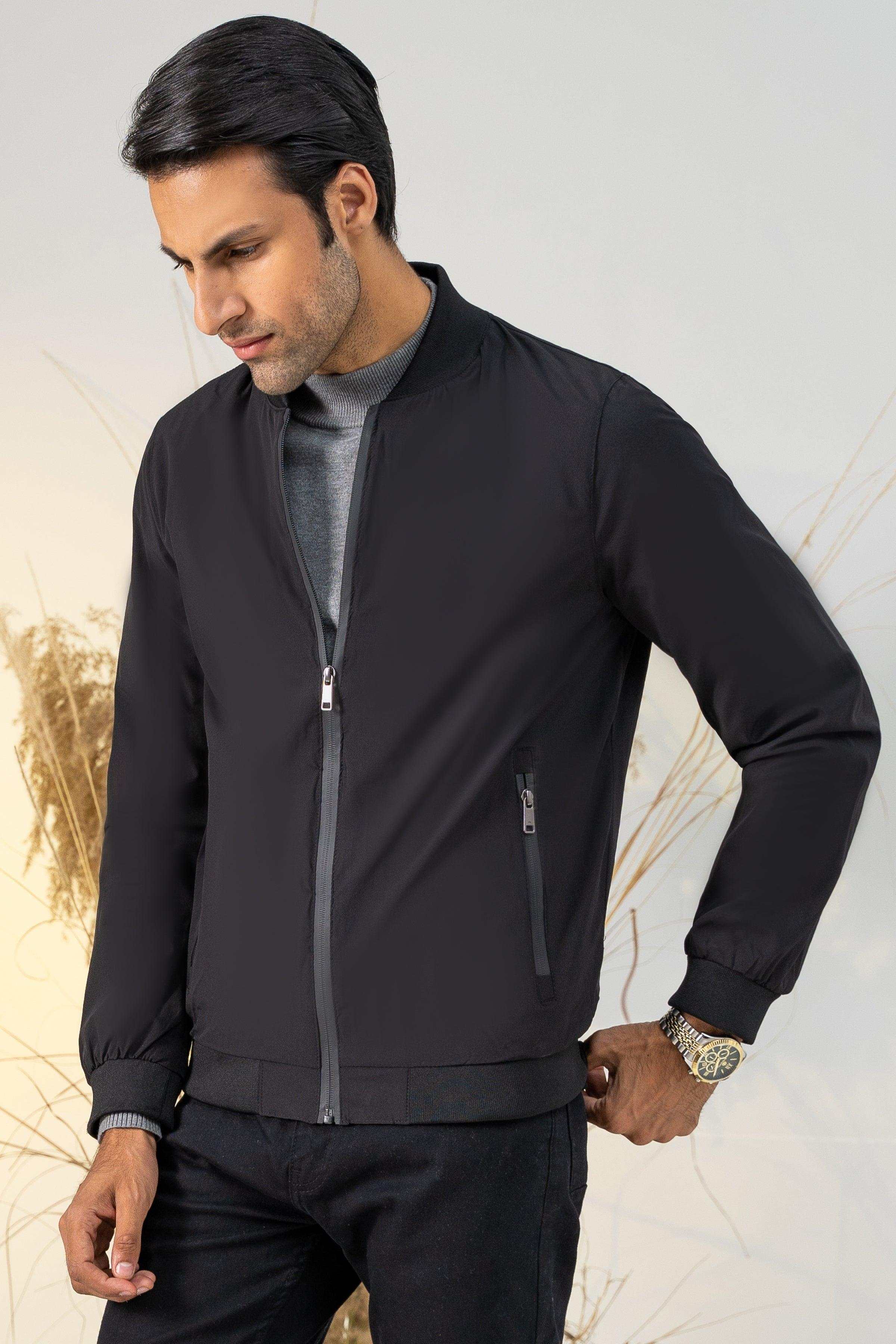 BOWSER JACKET WIND BREAKER BLACK at Charcoal Clothing