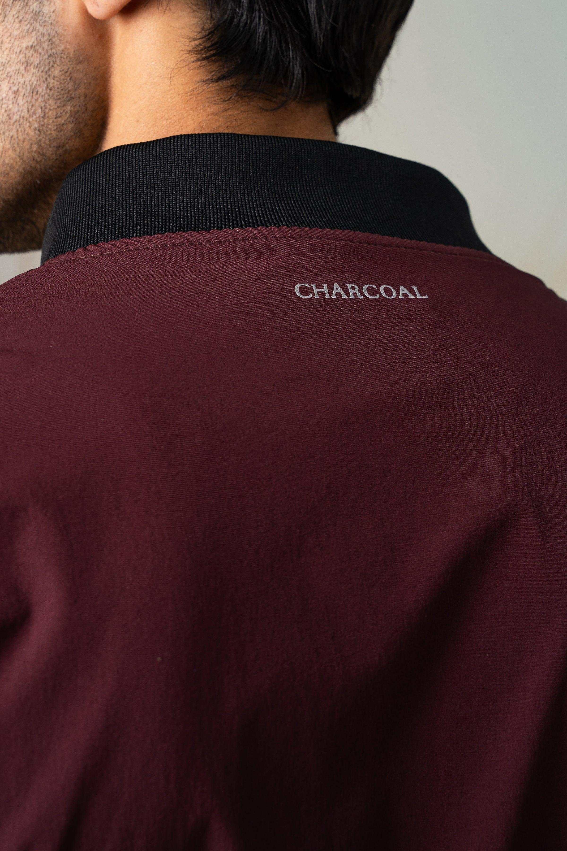 BOWSER JACKET WIND BREAKER MAROON at Charcoal Clothing