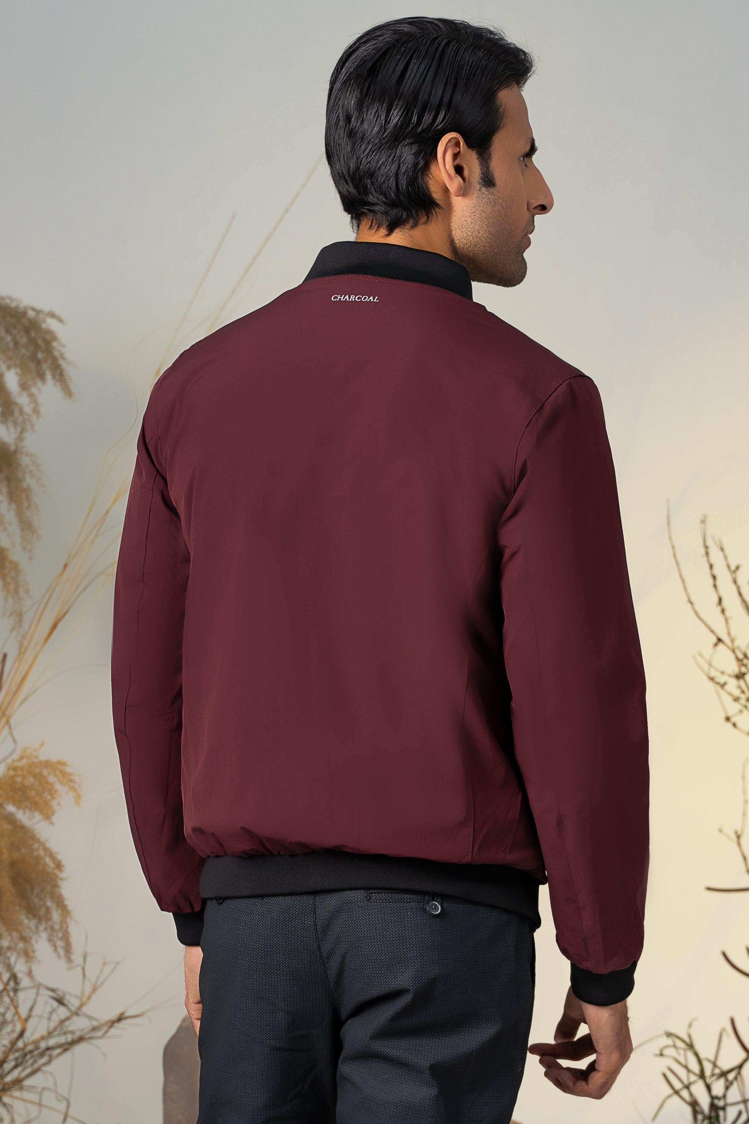 BOWSER JACKET WIND BREAKER MAROON at Charcoal Clothing