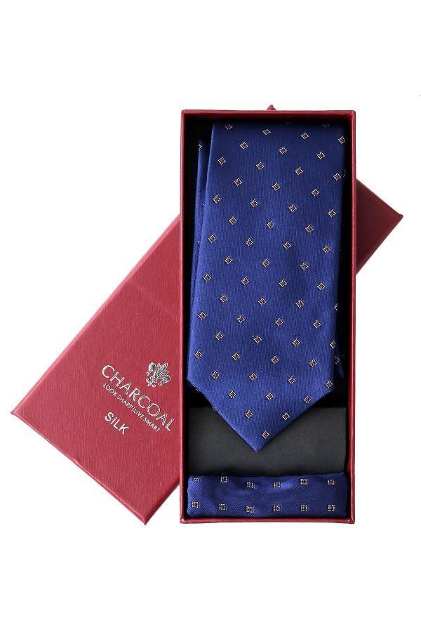 BOX SILK TIE SET at Charcoal Clothing