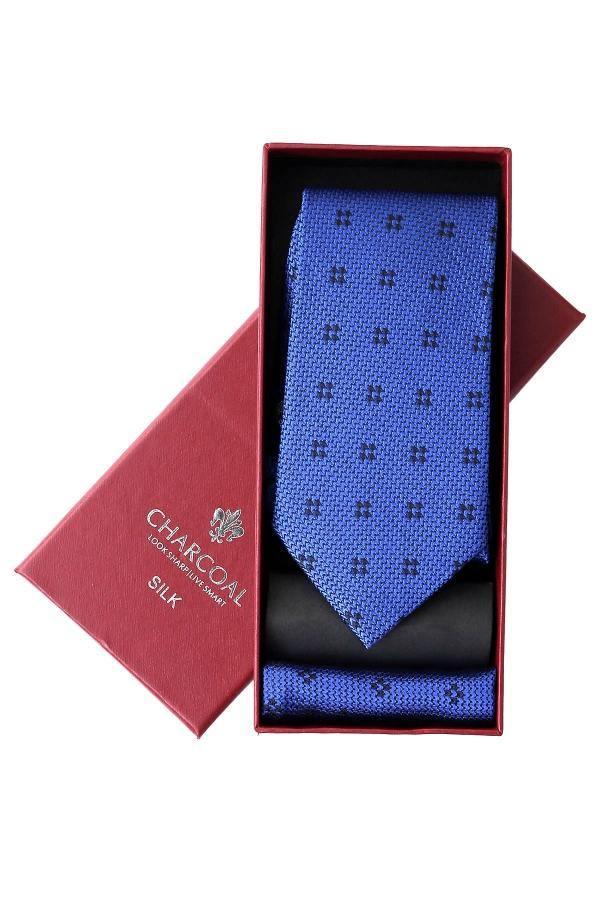 BOX SILK TIE SET at Charcoal Clothing