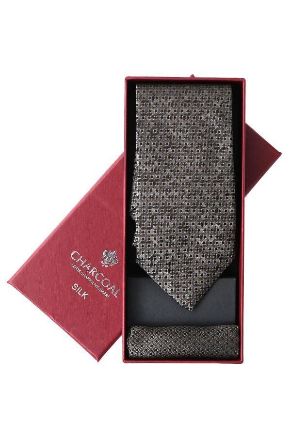 BOX SILK TIE SET at Charcoal Clothing