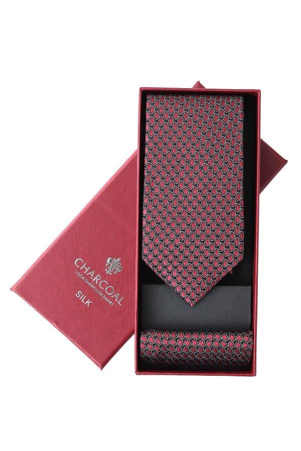 BOX SILK TIE SET at Charcoal Clothing