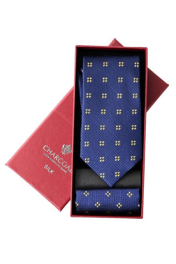 BOX SILK TIE SET at Charcoal Clothing