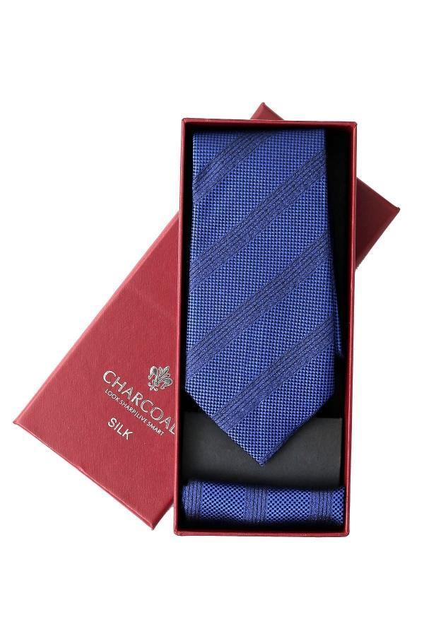 BOX SILK TIE SET at Charcoal Clothing