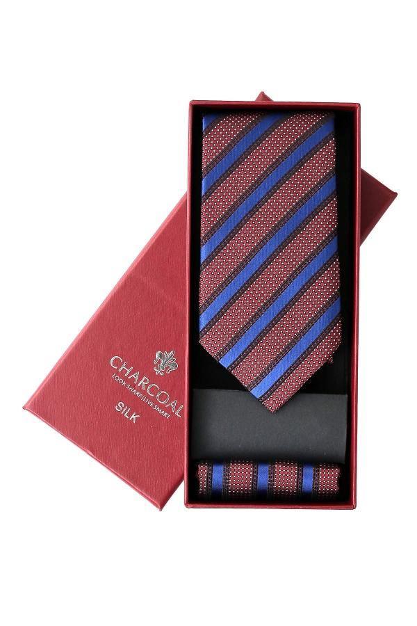 BOX SILK TIE SET at Charcoal Clothing