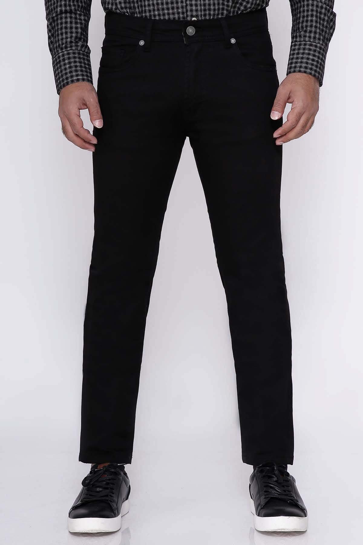 C PANT 5 POCKET SLIM FIT BLACK at Charcoal Clothing