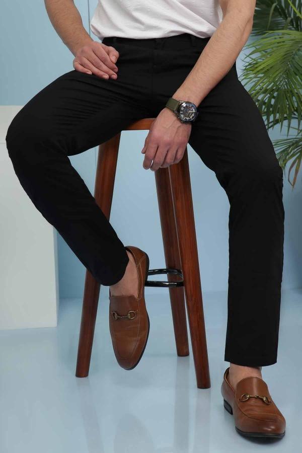 C PANT CROSS POCKET BLACK at Charcoal Clothing