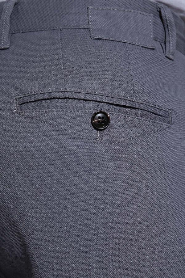 C PANT CROSS POCKET SLIM FIT GREY at Charcoal Clothing