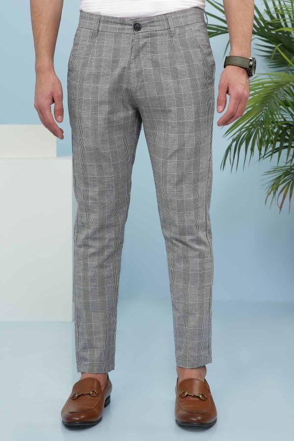 C PANT CROSS POCKET SLIM FIT GREY at Charcoal Clothing
