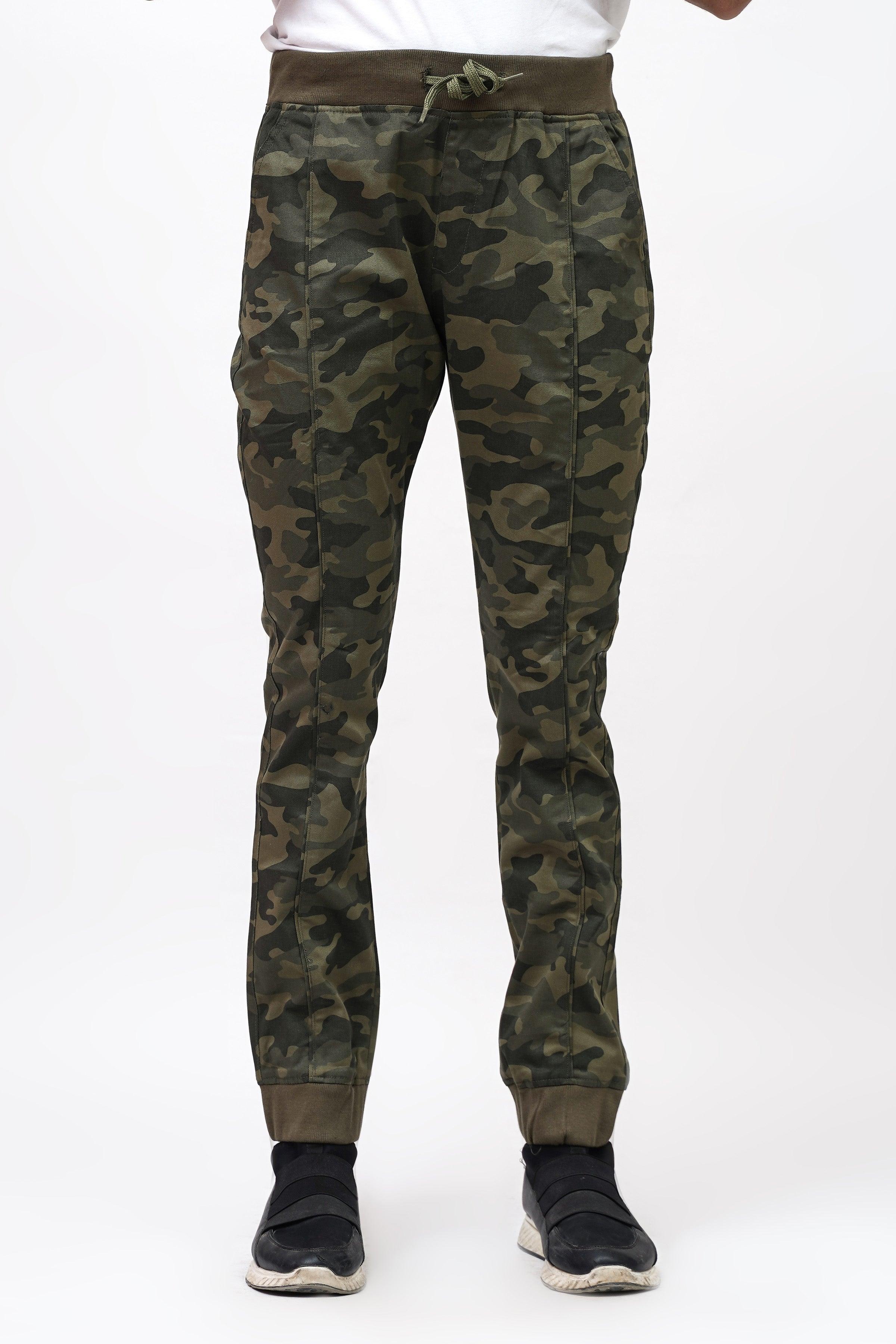CAMOUFLAGE JOGGER SLIMFIT CAMOUFLAGE PRINT TROUSER at Charcoal Clothing