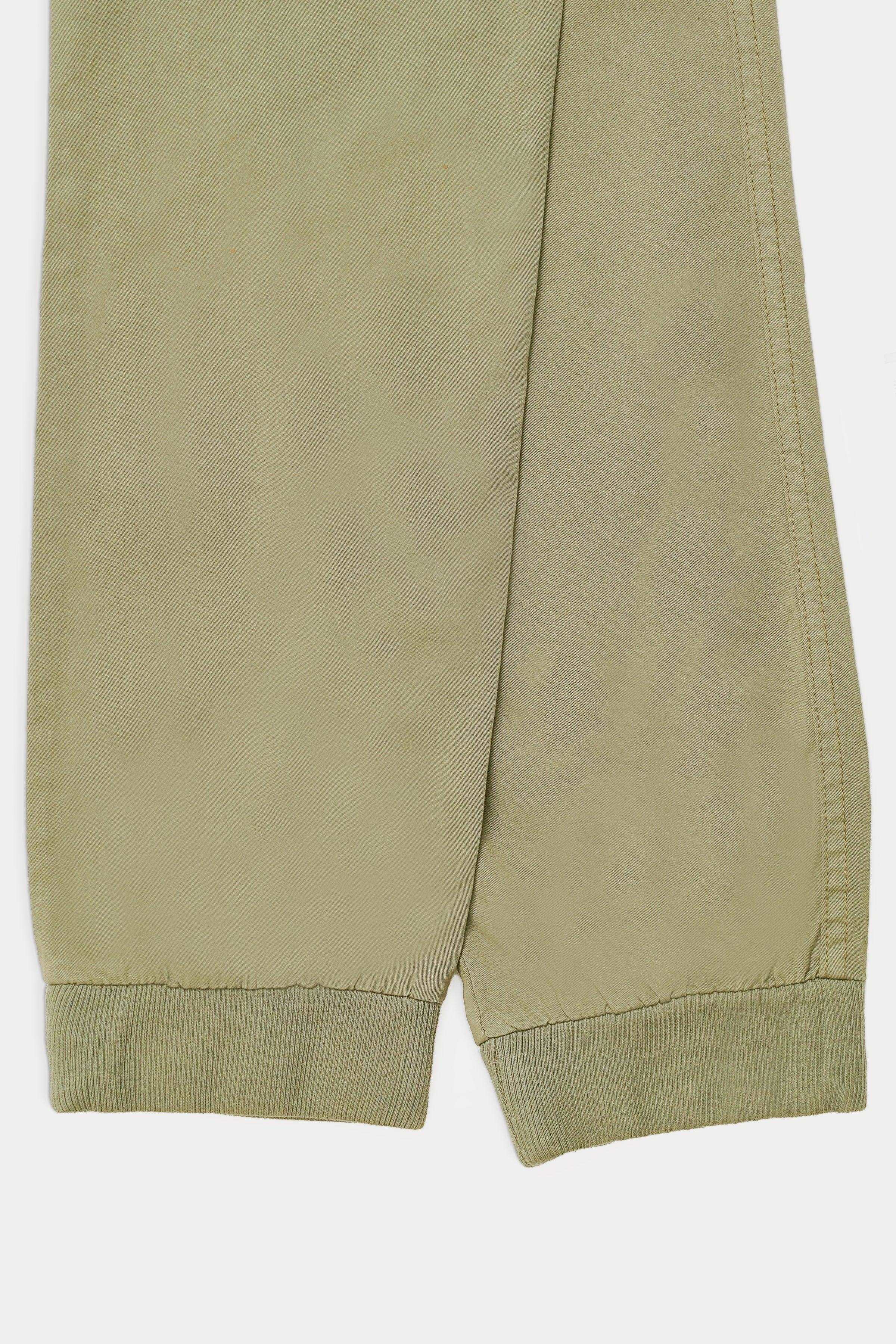 CARGO JOGGER SLIMFIT LIGHT OLIVE TROUSER at Charcoal Clothing