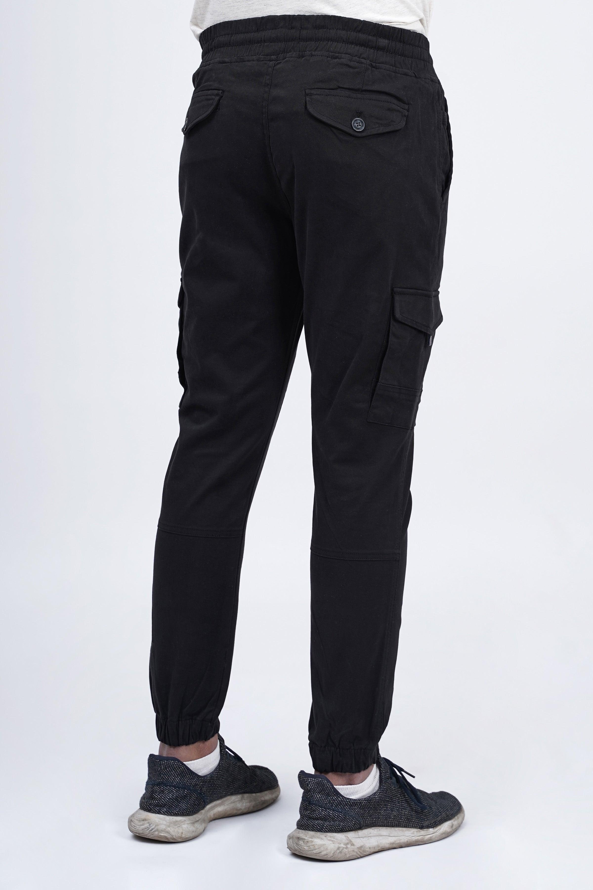 CARGO JOGGER TROUSER BLACK at Charcoal Clothing
