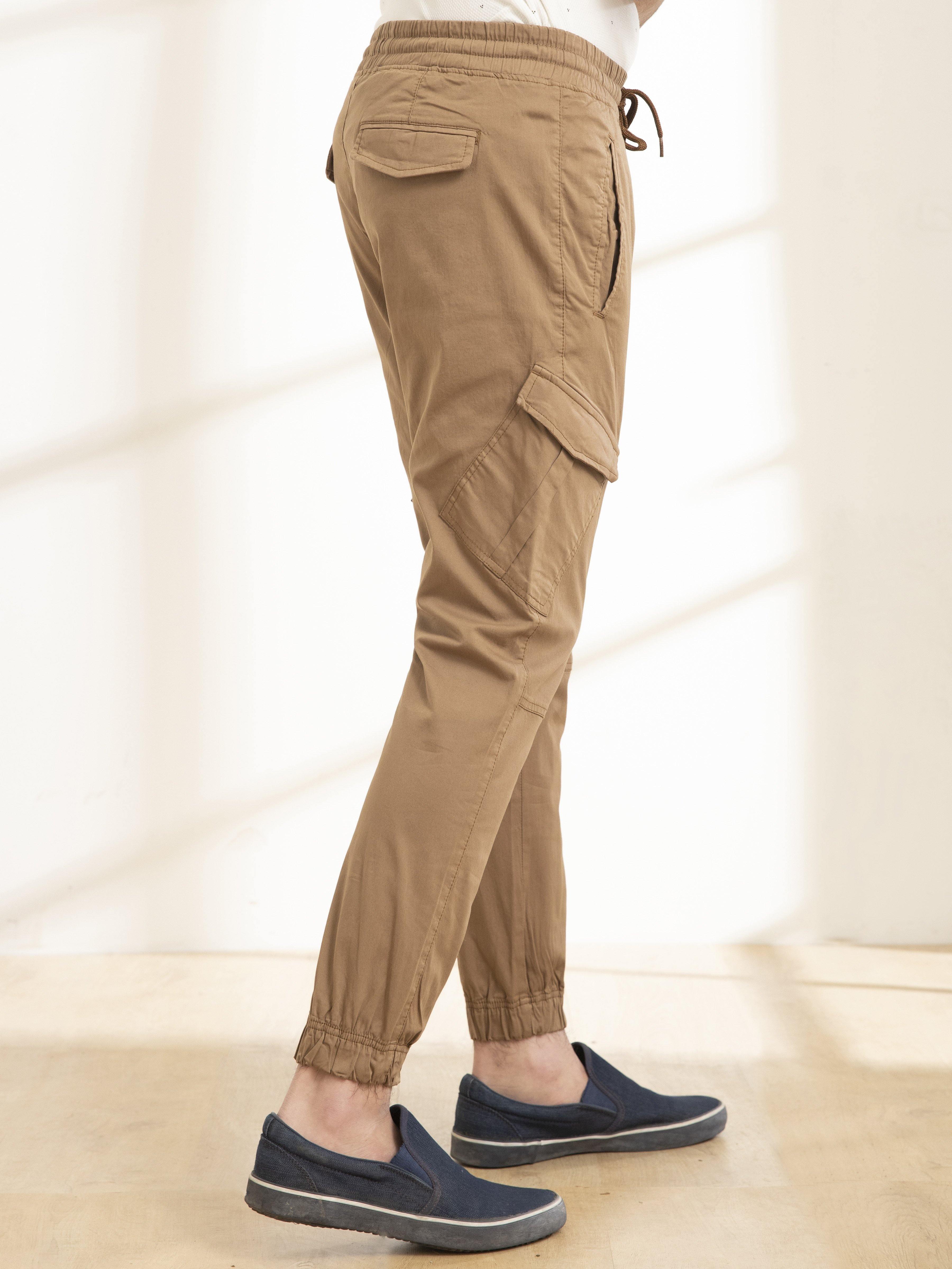 CARGO JOGGER TROUSER DARK KHAKI at Charcoal Clothing