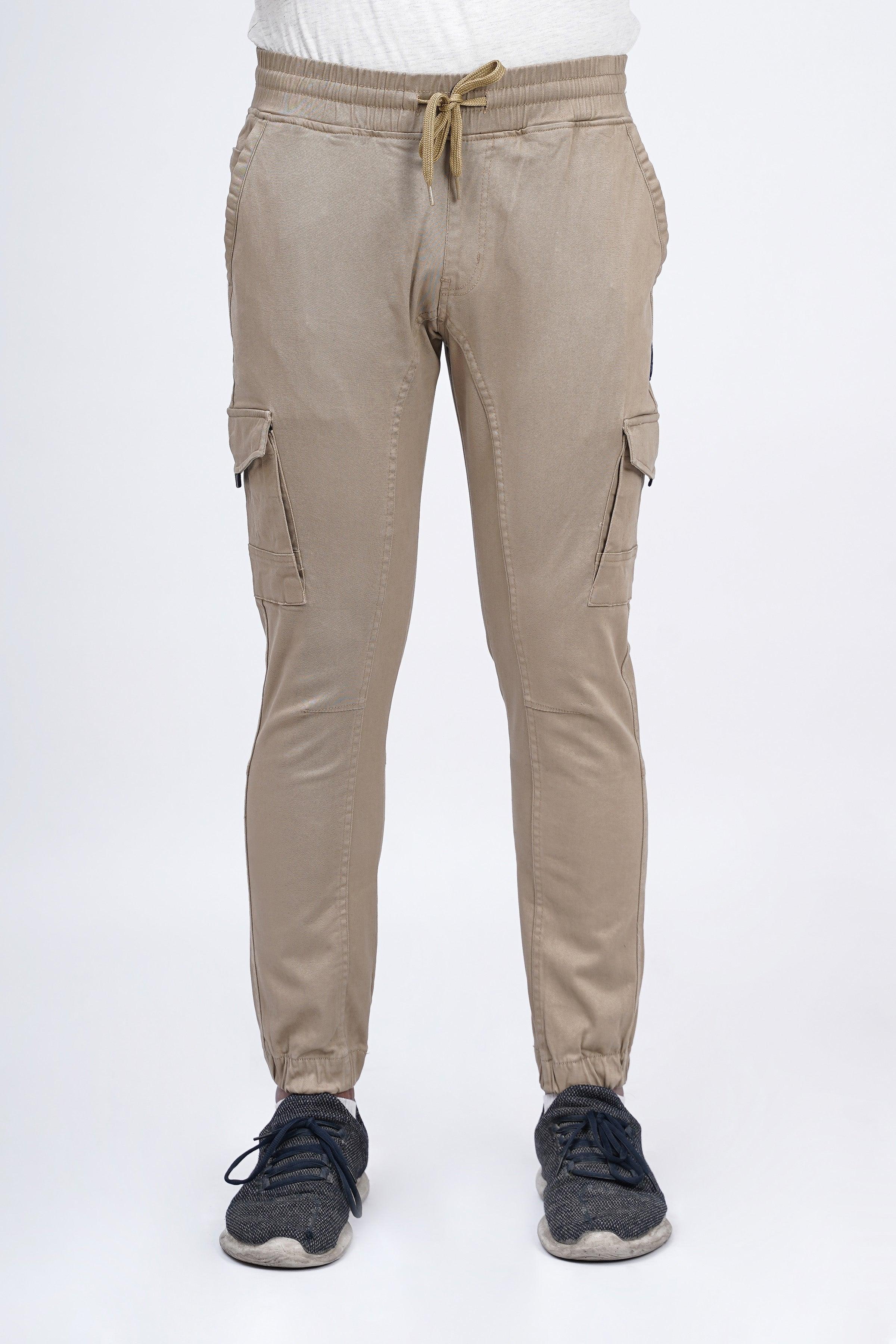 CARGO JOGGER TROUSER KHAKI at Charcoal Clothing