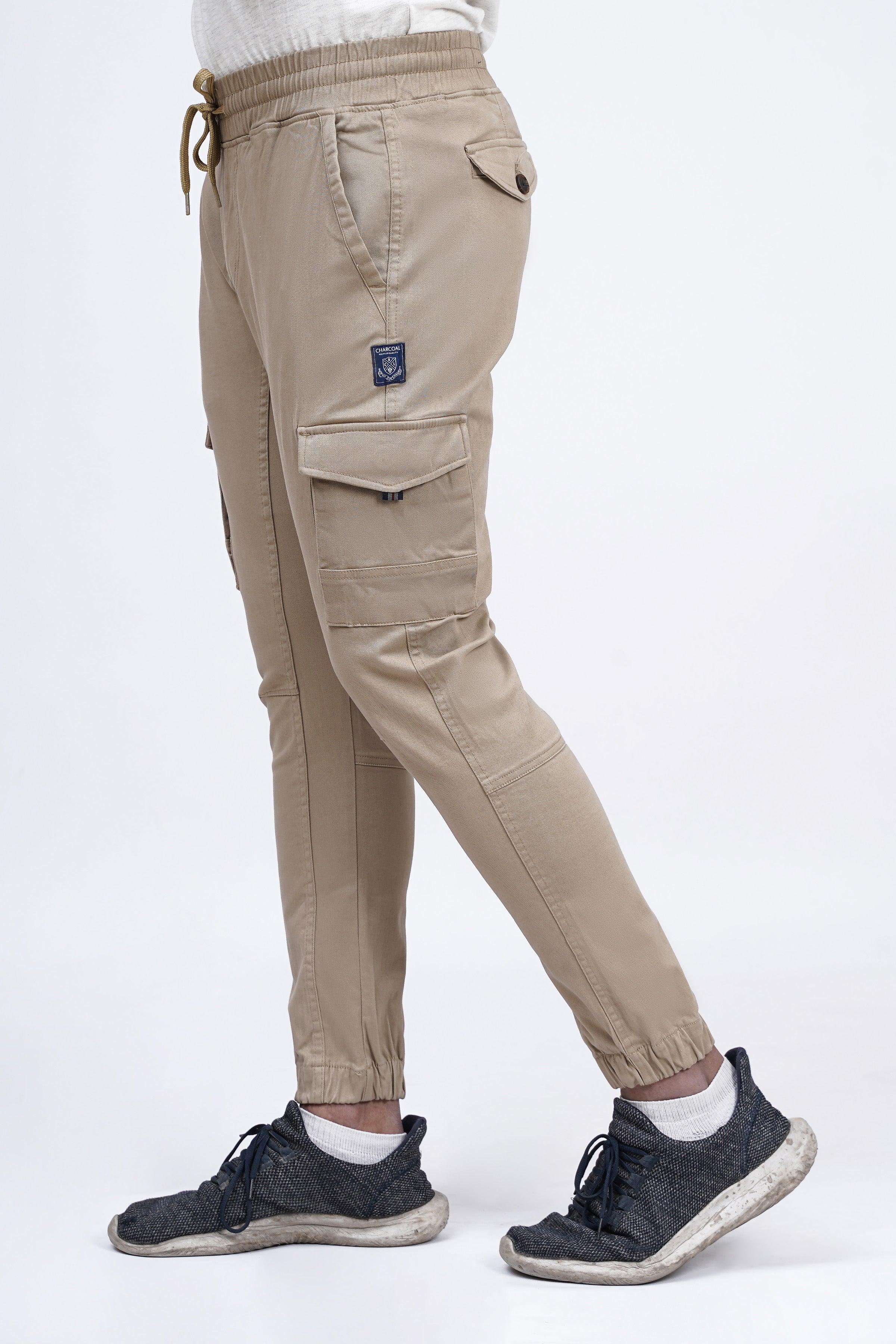 CARGO JOGGER TROUSER KHAKI at Charcoal Clothing