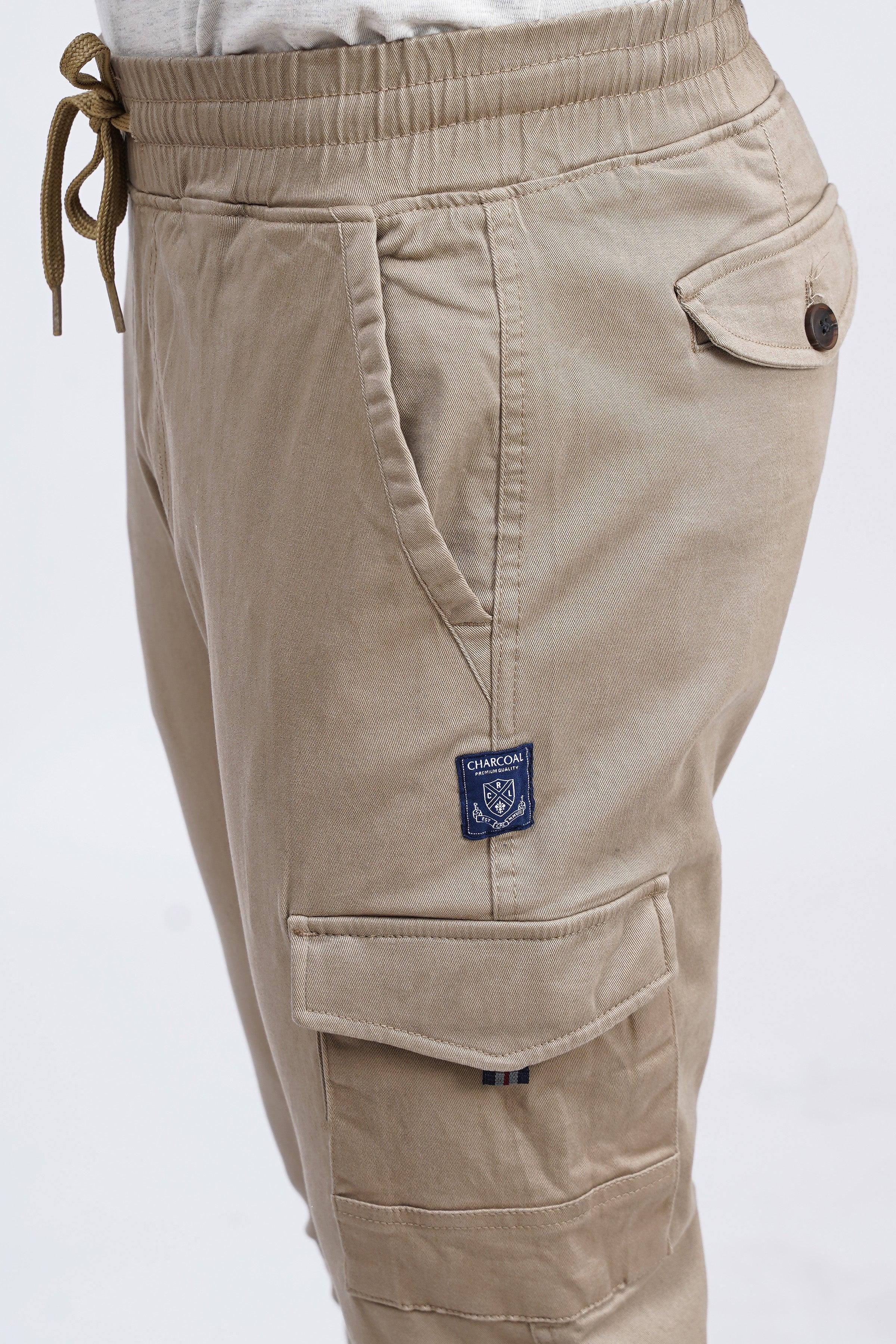 CARGO JOGGER TROUSER KHAKI at Charcoal Clothing