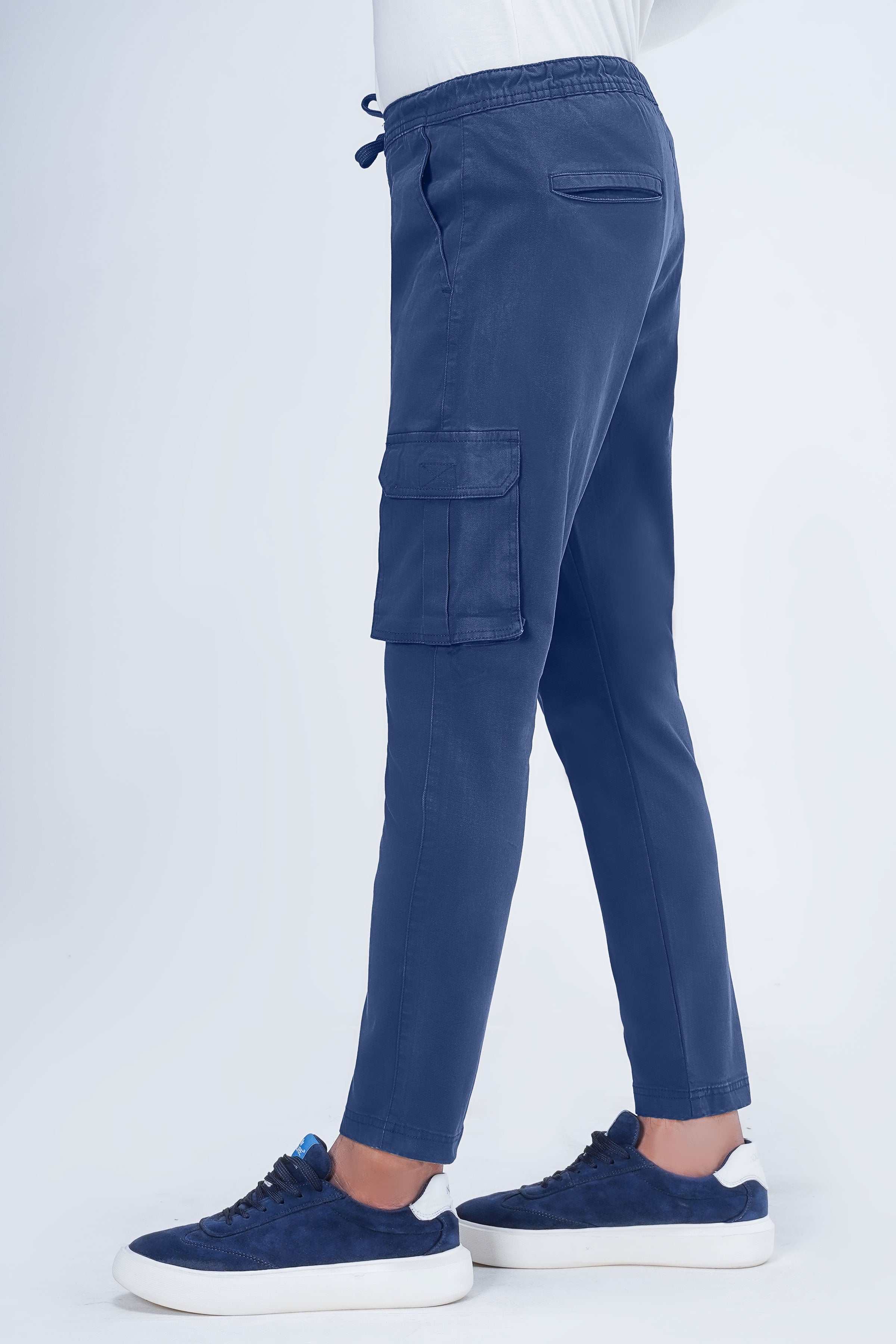 CARGO JOGGER TROUSER NAVY at Charcoal Clothing