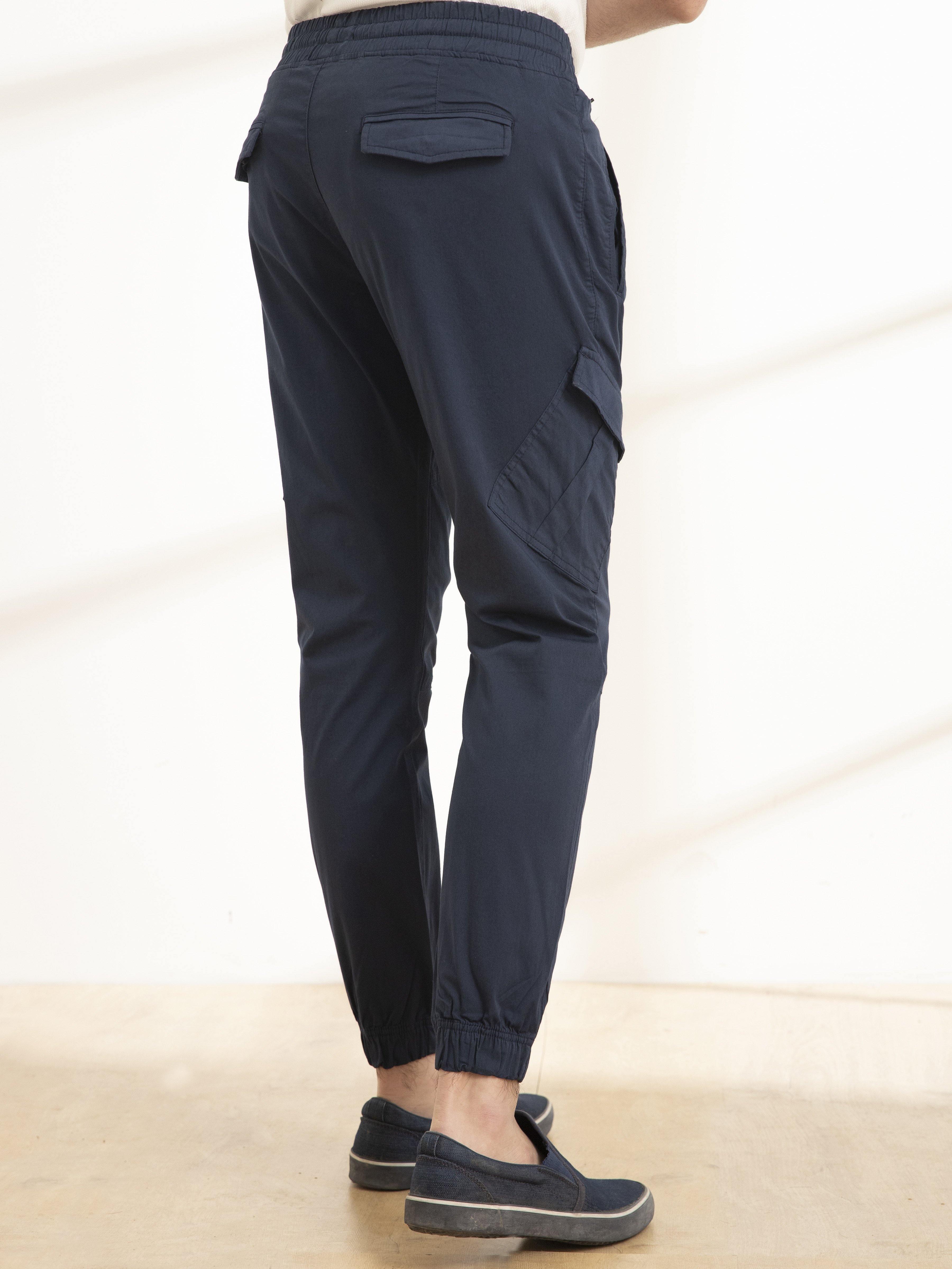CARGO JOGGER TROUSER NAVY at Charcoal Clothing