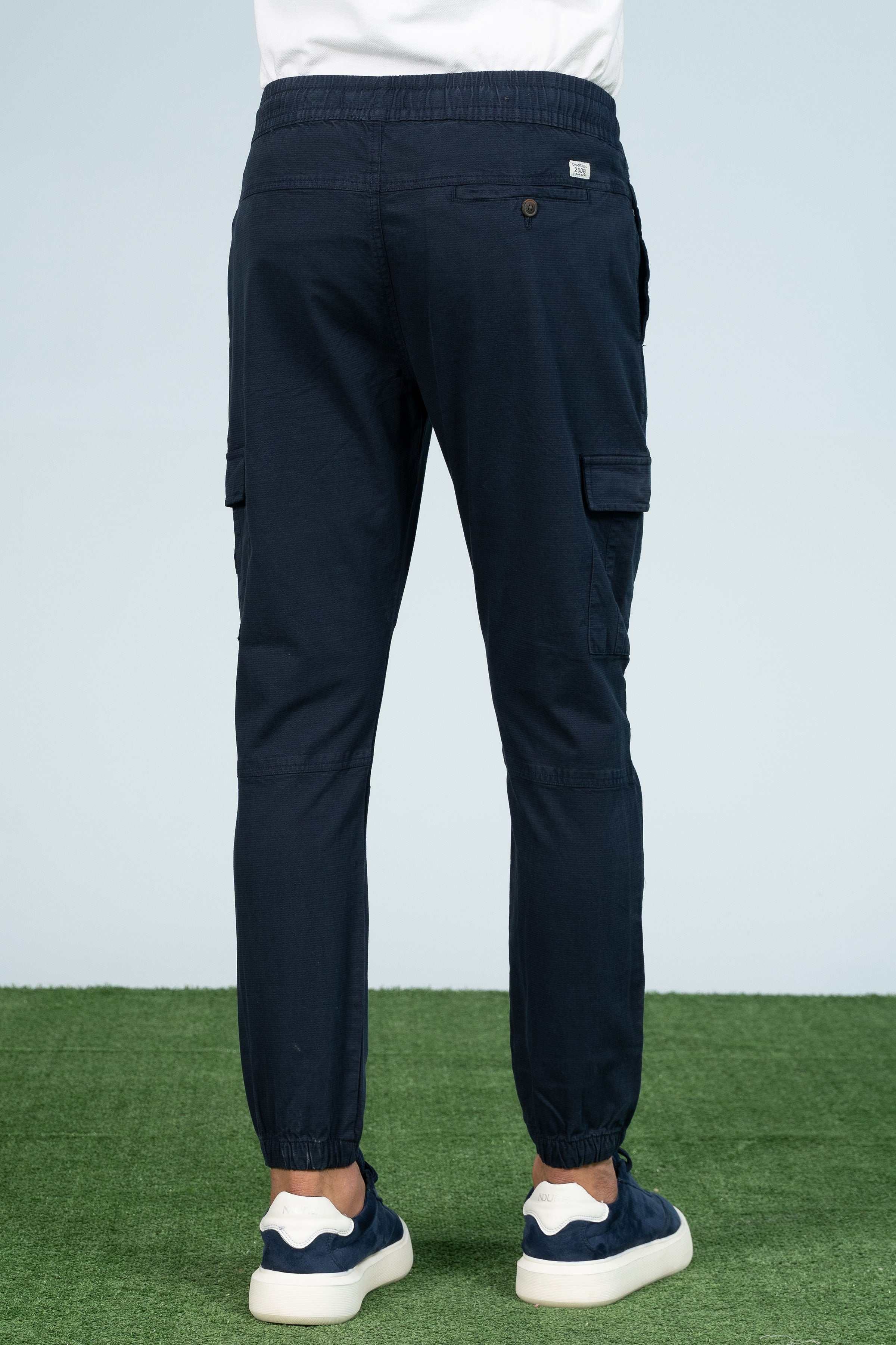 CARGO JOGGER TROUSER NAVY at Charcoal Clothing