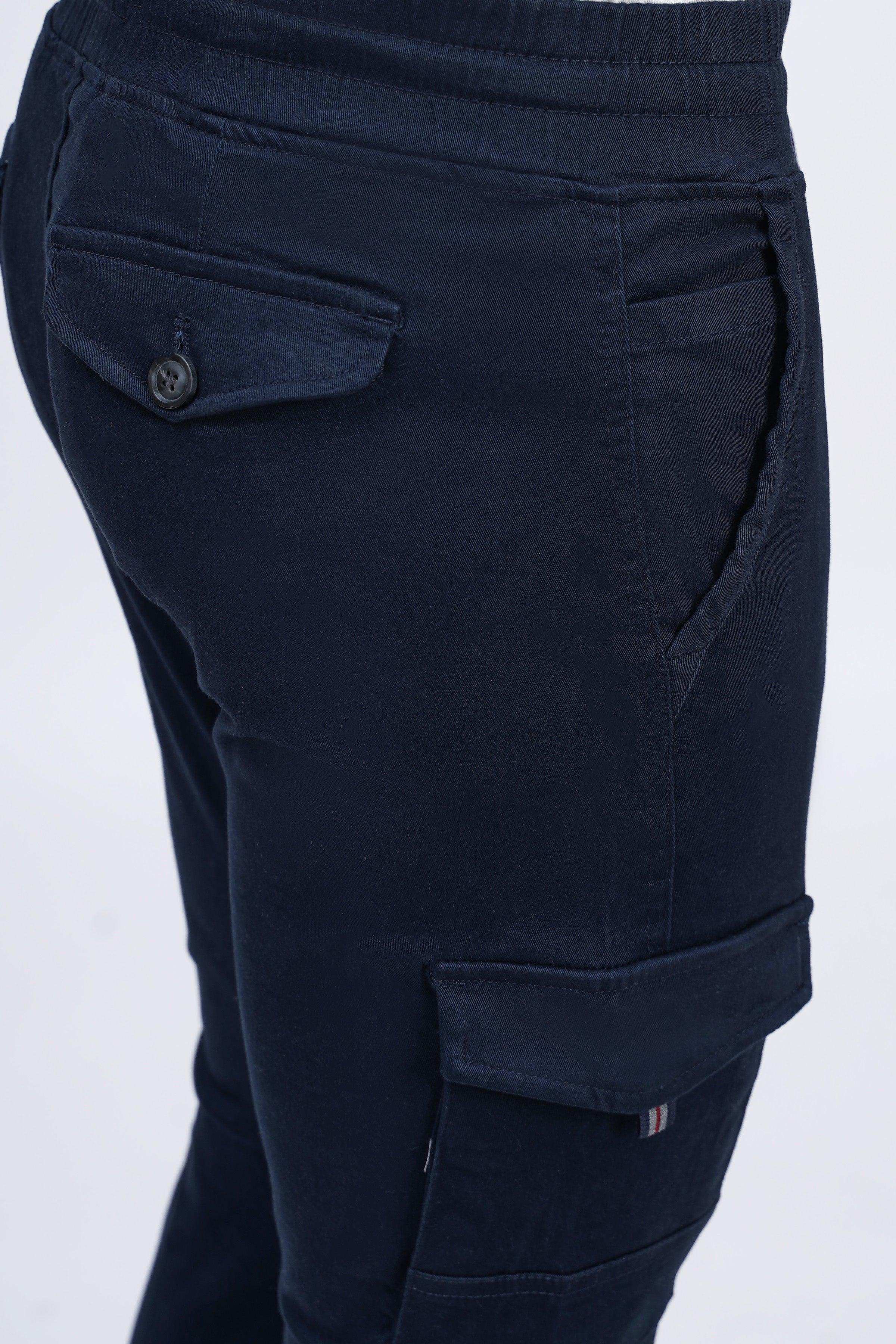 CARGO JOGGER TROUSER NAVY at Charcoal Clothing