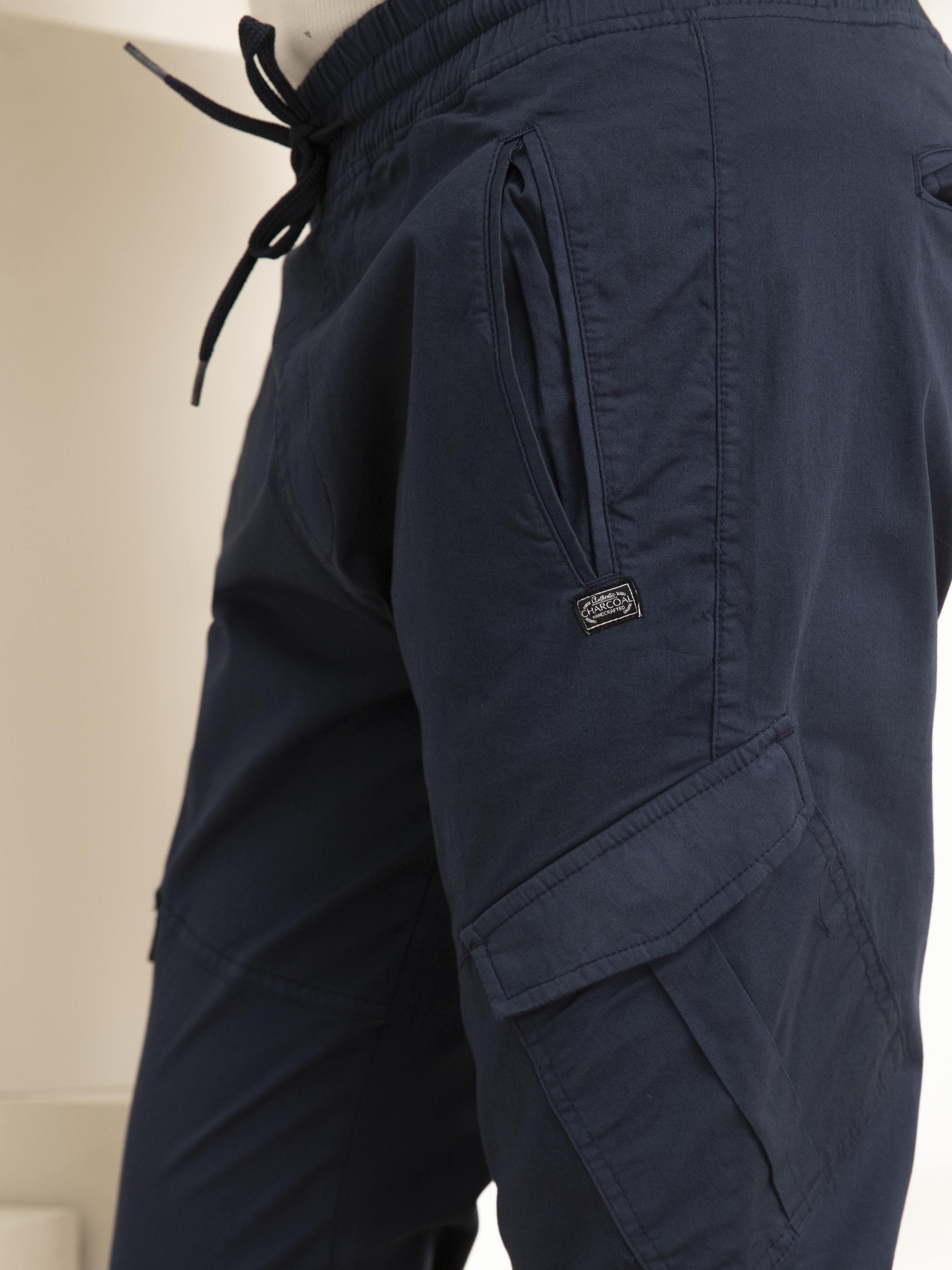 CARGO JOGGER TROUSER NAVY at Charcoal Clothing