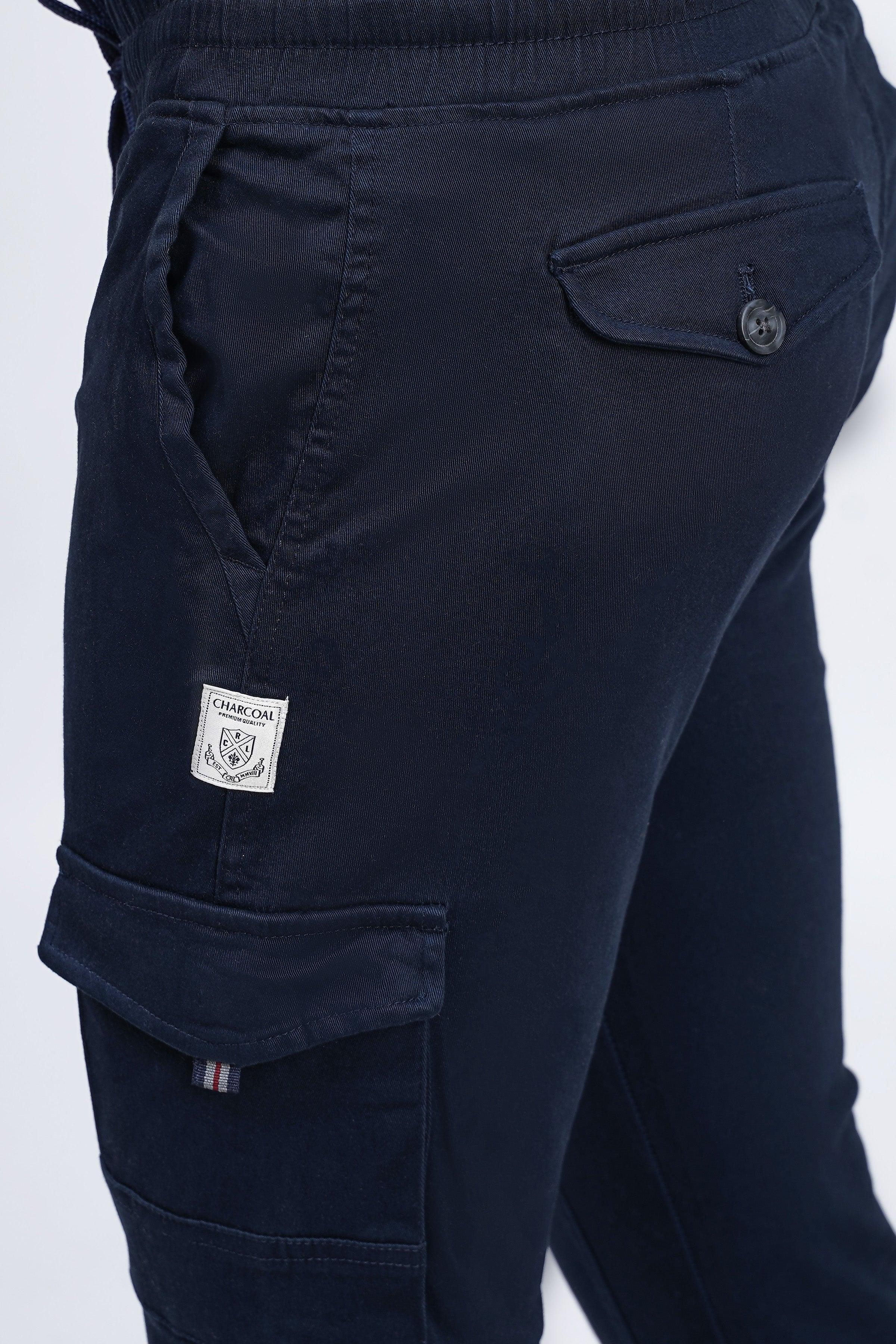 CARGO JOGGER TROUSER NAVY at Charcoal Clothing