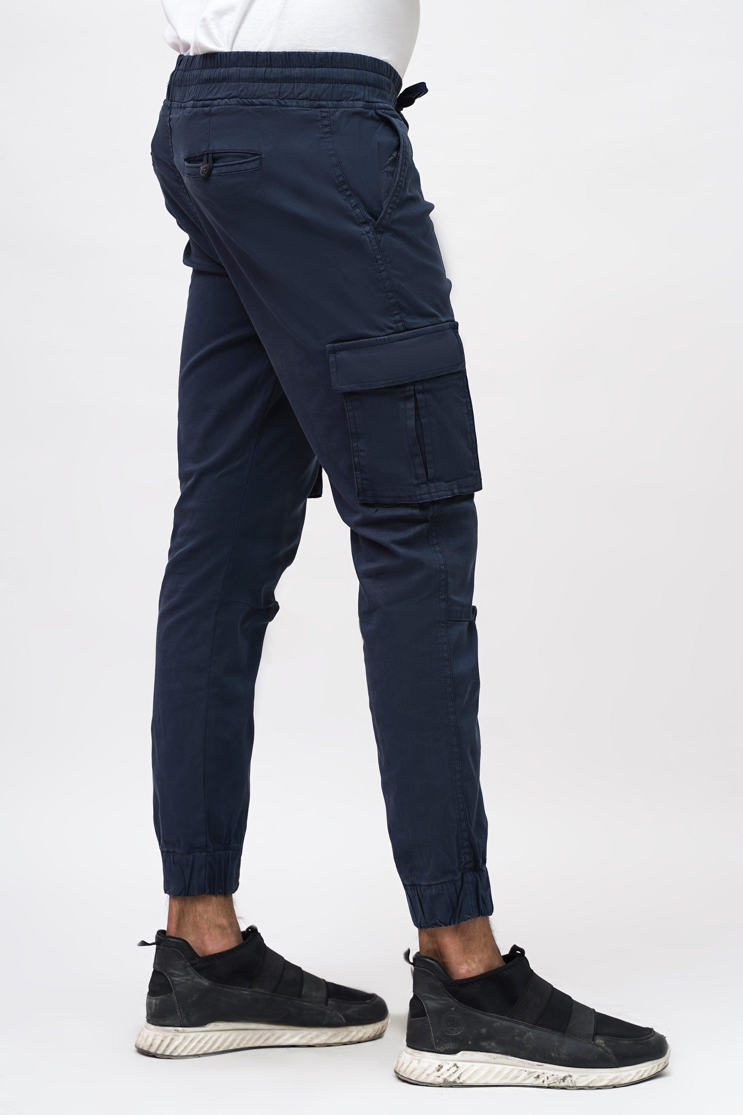 CARGO SLIM FIT NAVY TROUSER at Charcoal Clothing