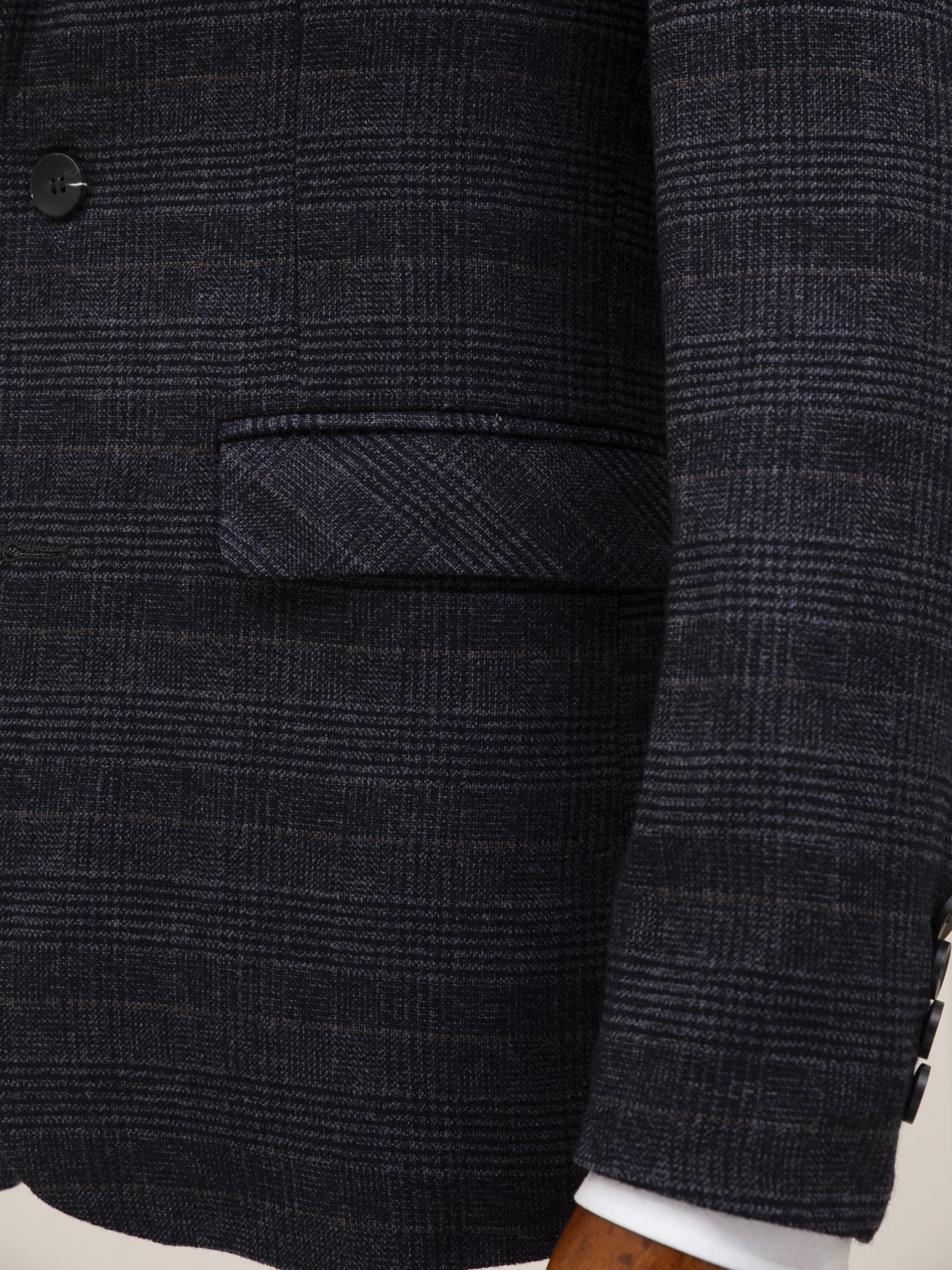 CASUAL COAT 2 BUTTON DARK GREY at Charcoal Clothing