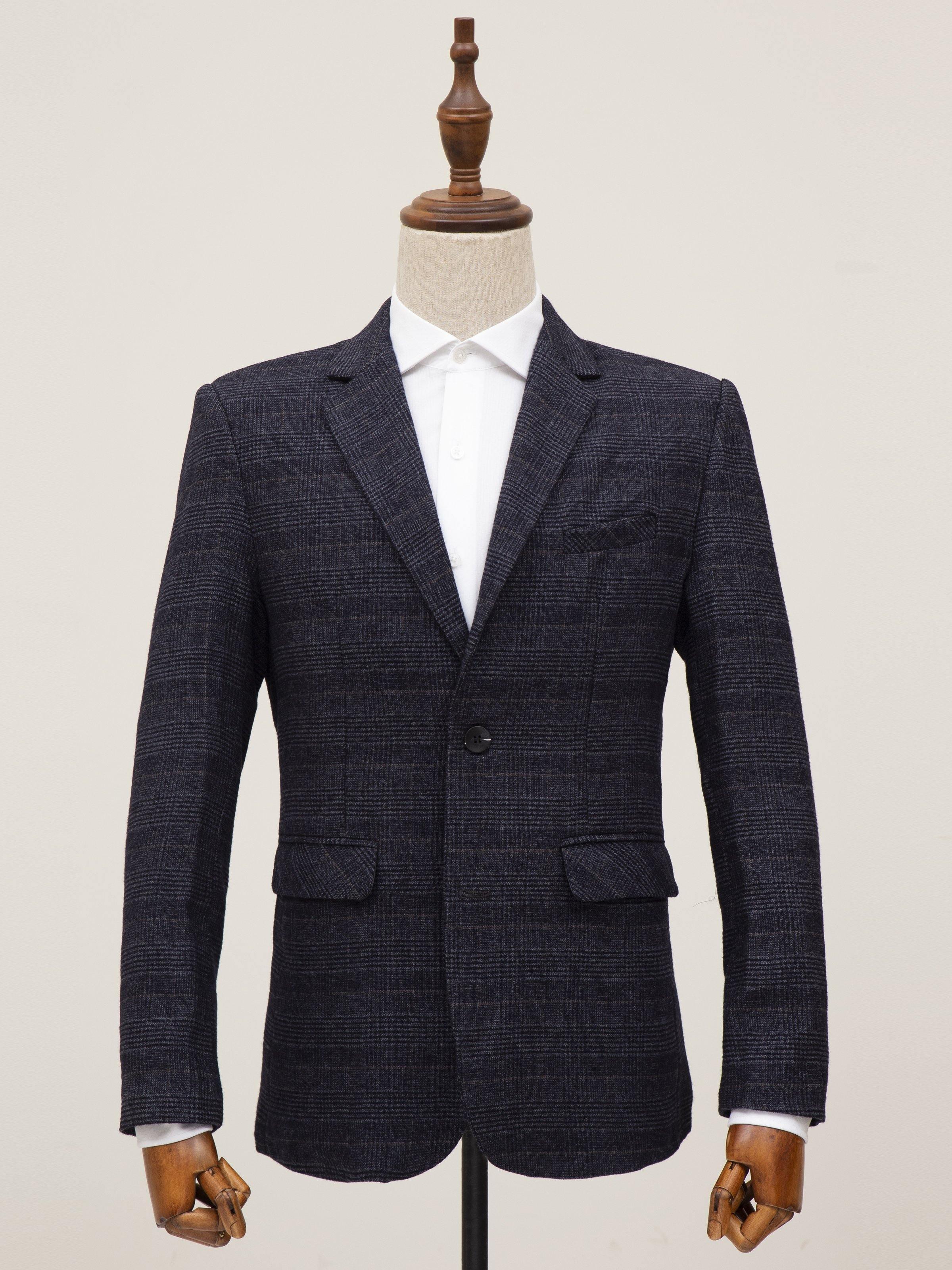 CASUAL COAT 2 BUTTON DARK GREY at Charcoal Clothing