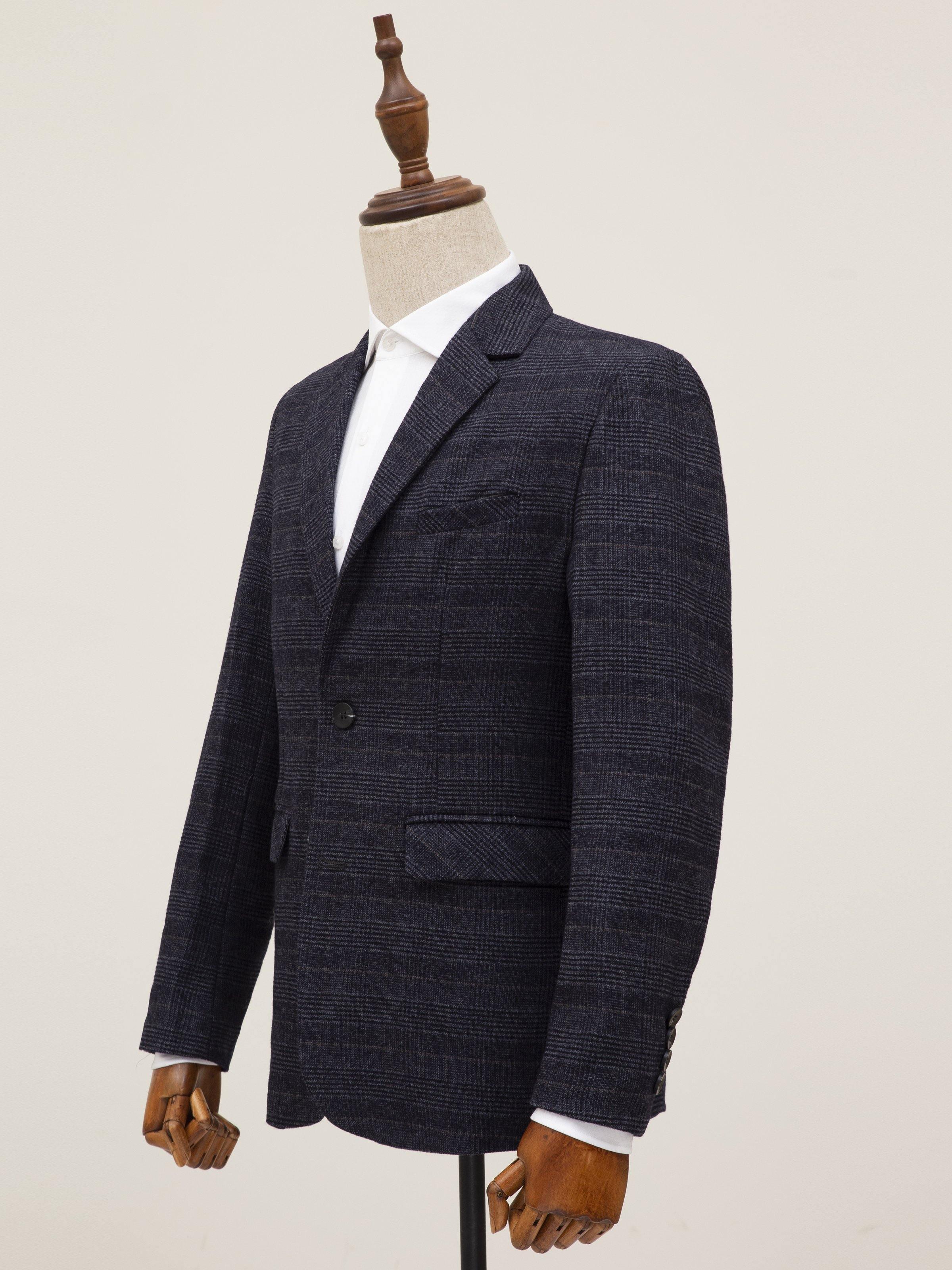 CASUAL COAT 2 BUTTON DARK GREY at Charcoal Clothing