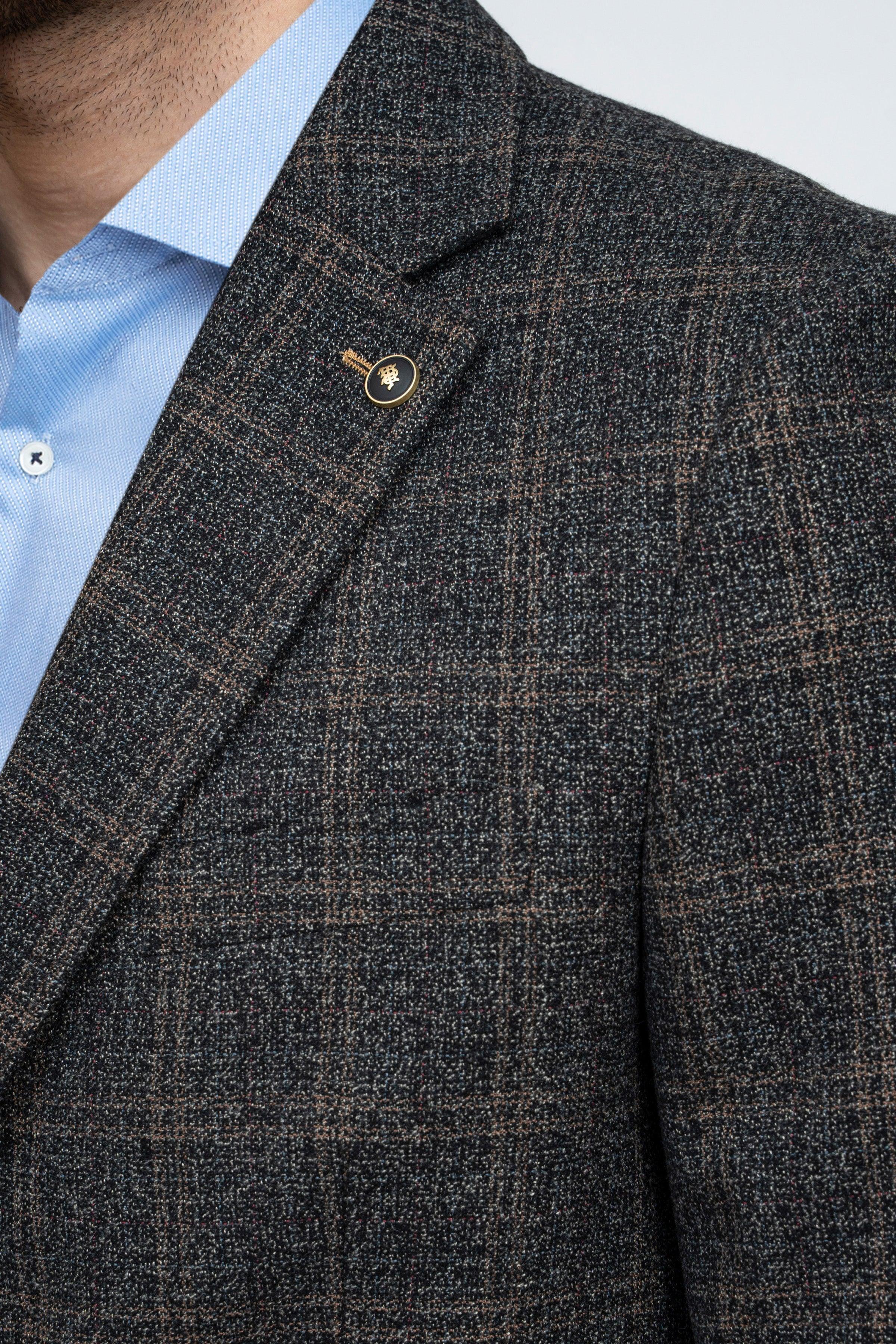 CASUAL COAT BLACK GREY at Charcoal Clothing