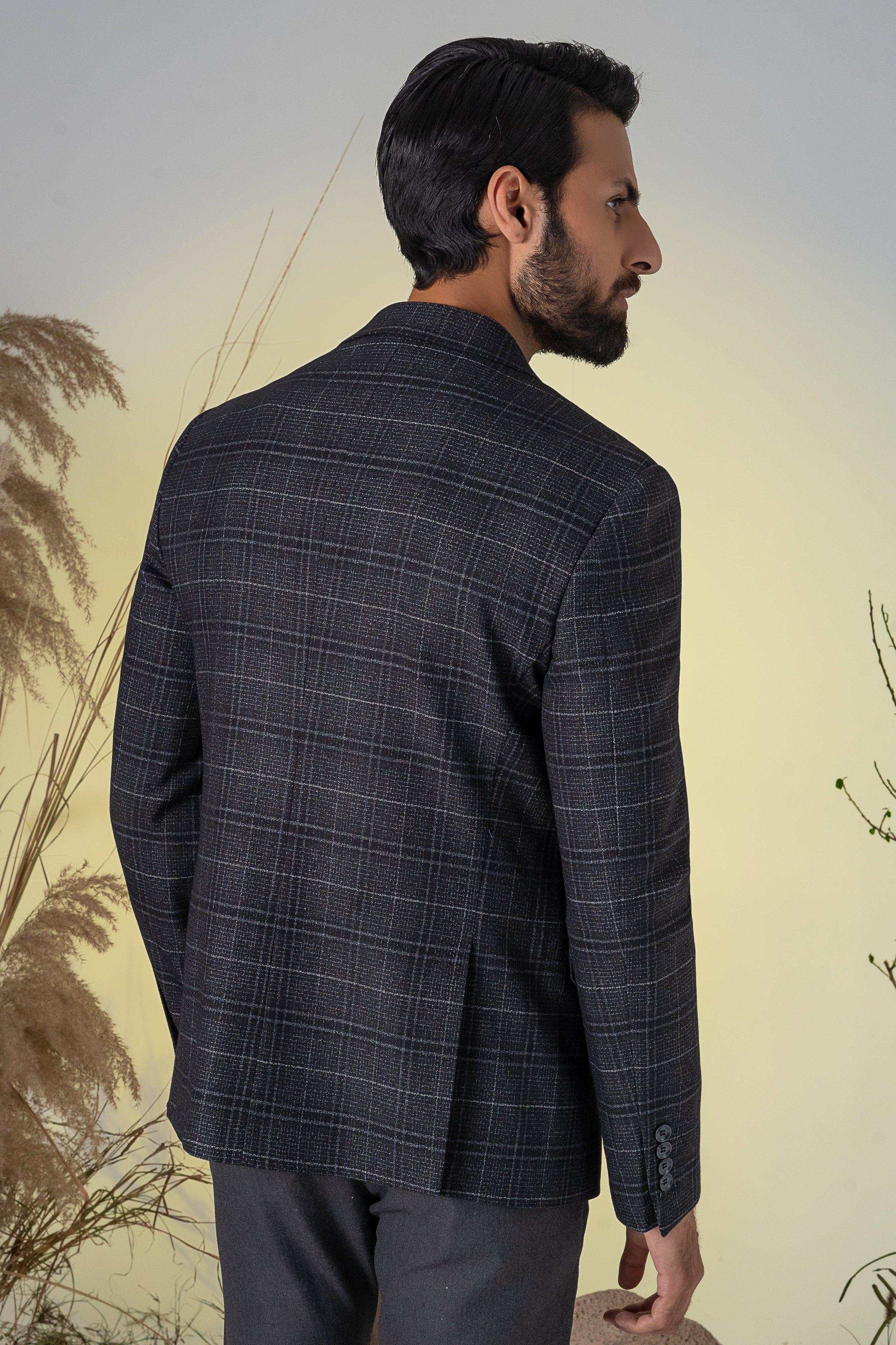 CASUAL COAT BLACK GREY at Charcoal Clothing