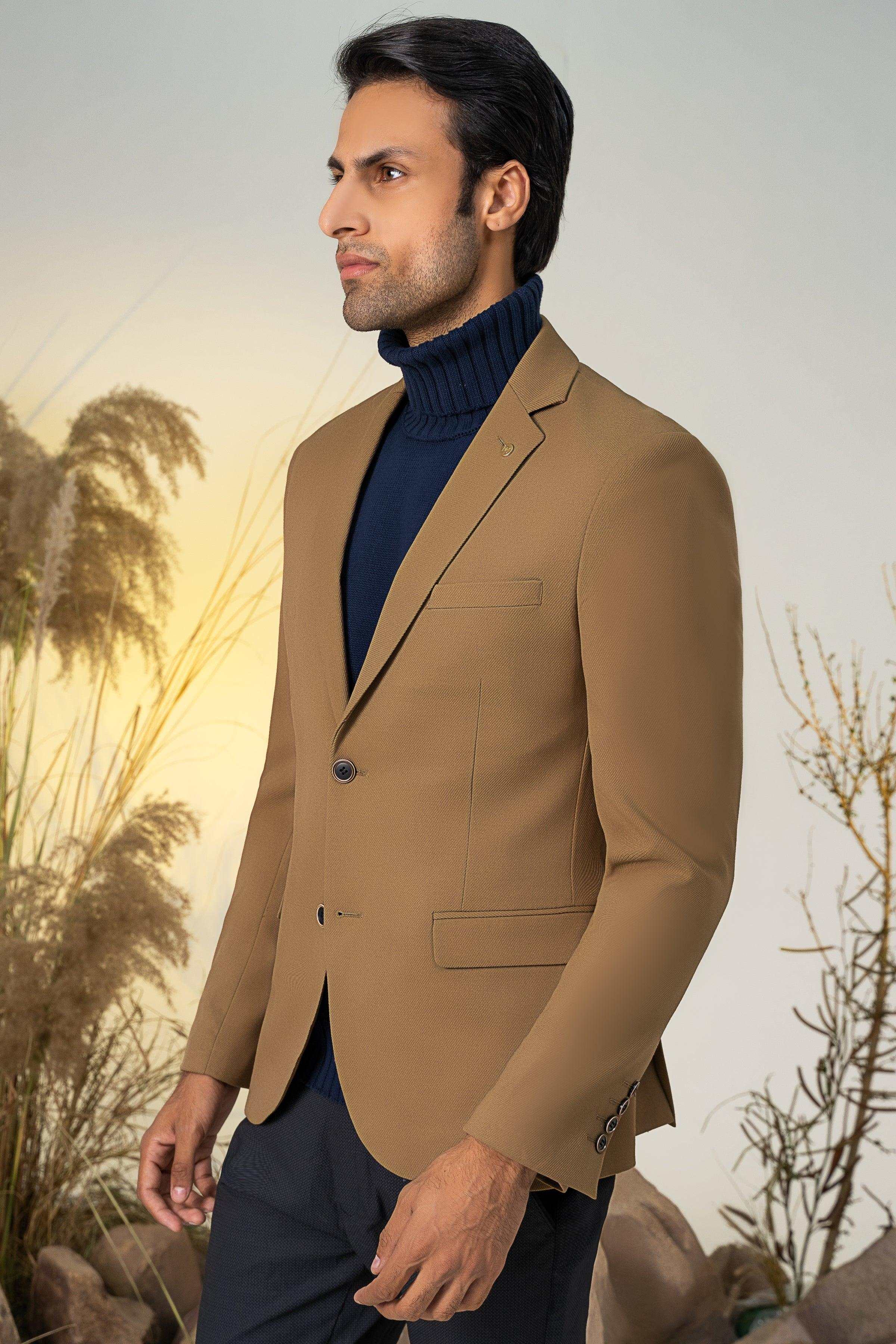 CASUAL COAT DARK KHAKI at Charcoal Clothing