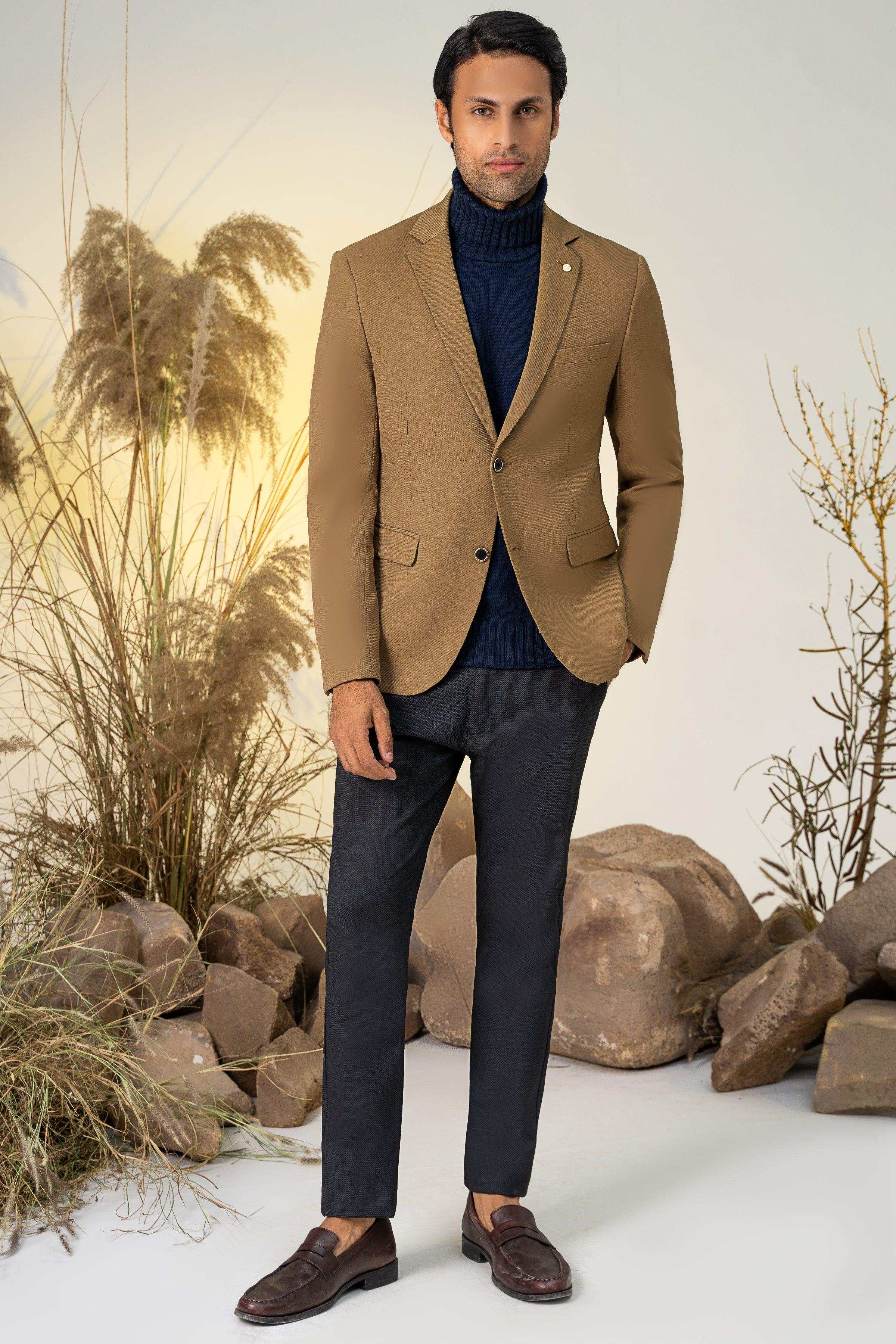 CASUAL COAT DARK KHAKI at Charcoal Clothing