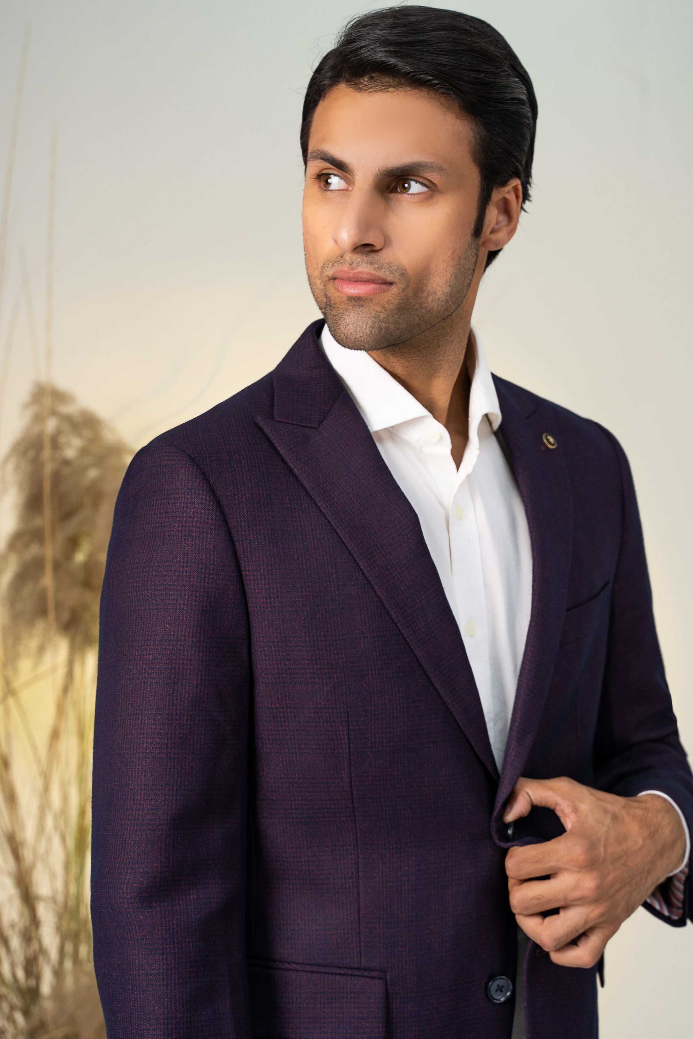 CASUAL COAT MAROON NAVY at Charcoal Clothing