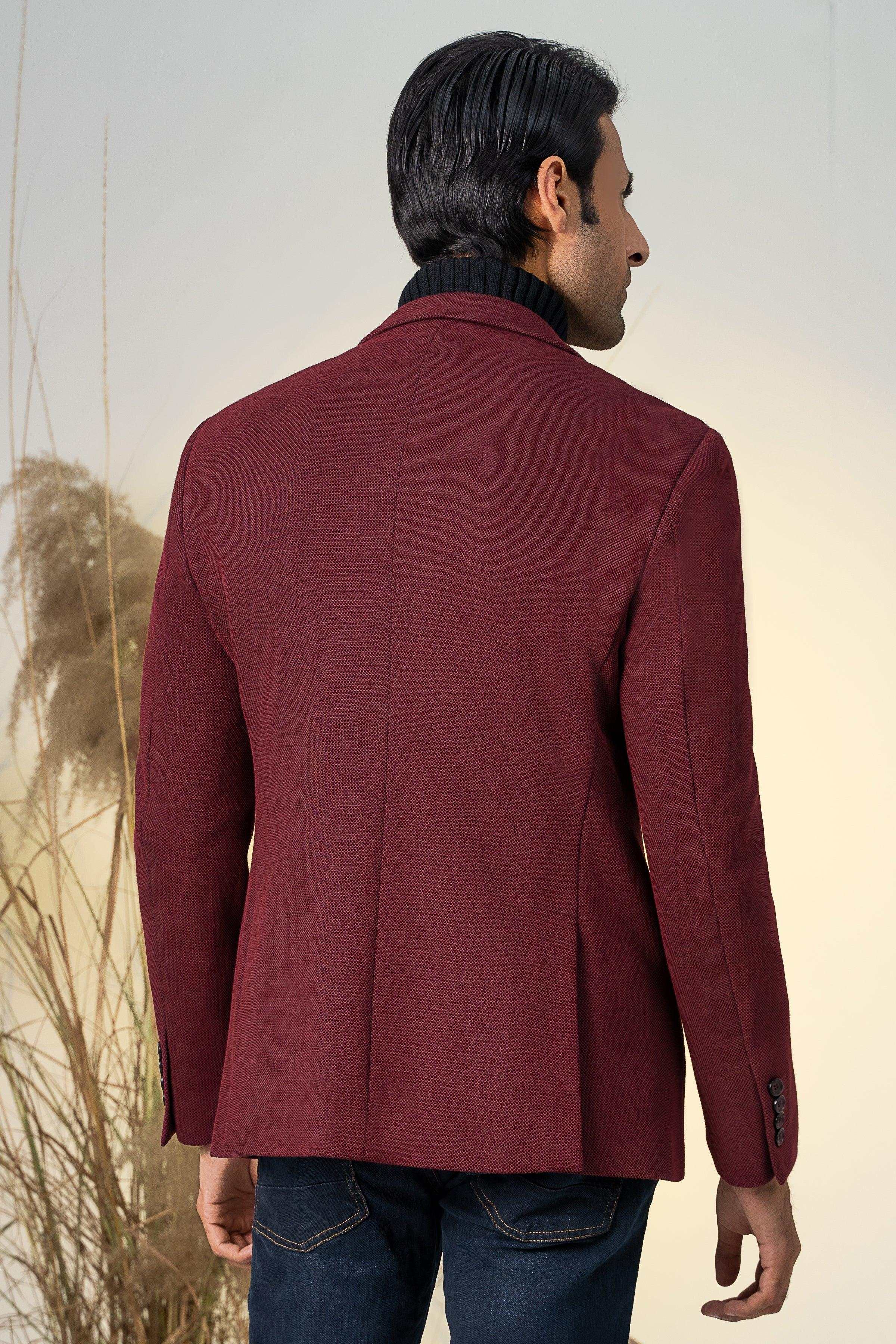 CASUAL COAT MAROON at Charcoal Clothing