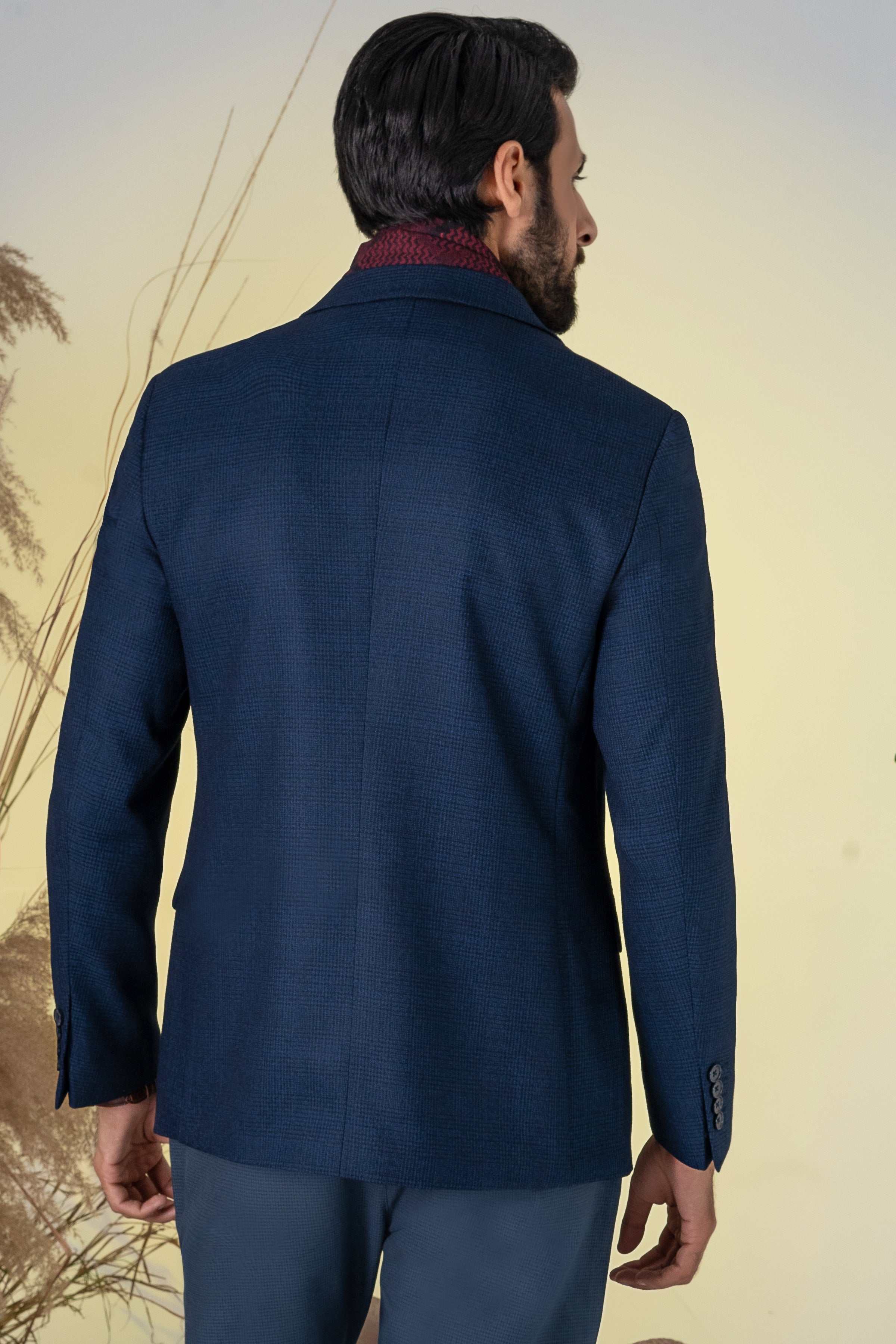 CASUAL COAT NAVY BLACK at Charcoal Clothing