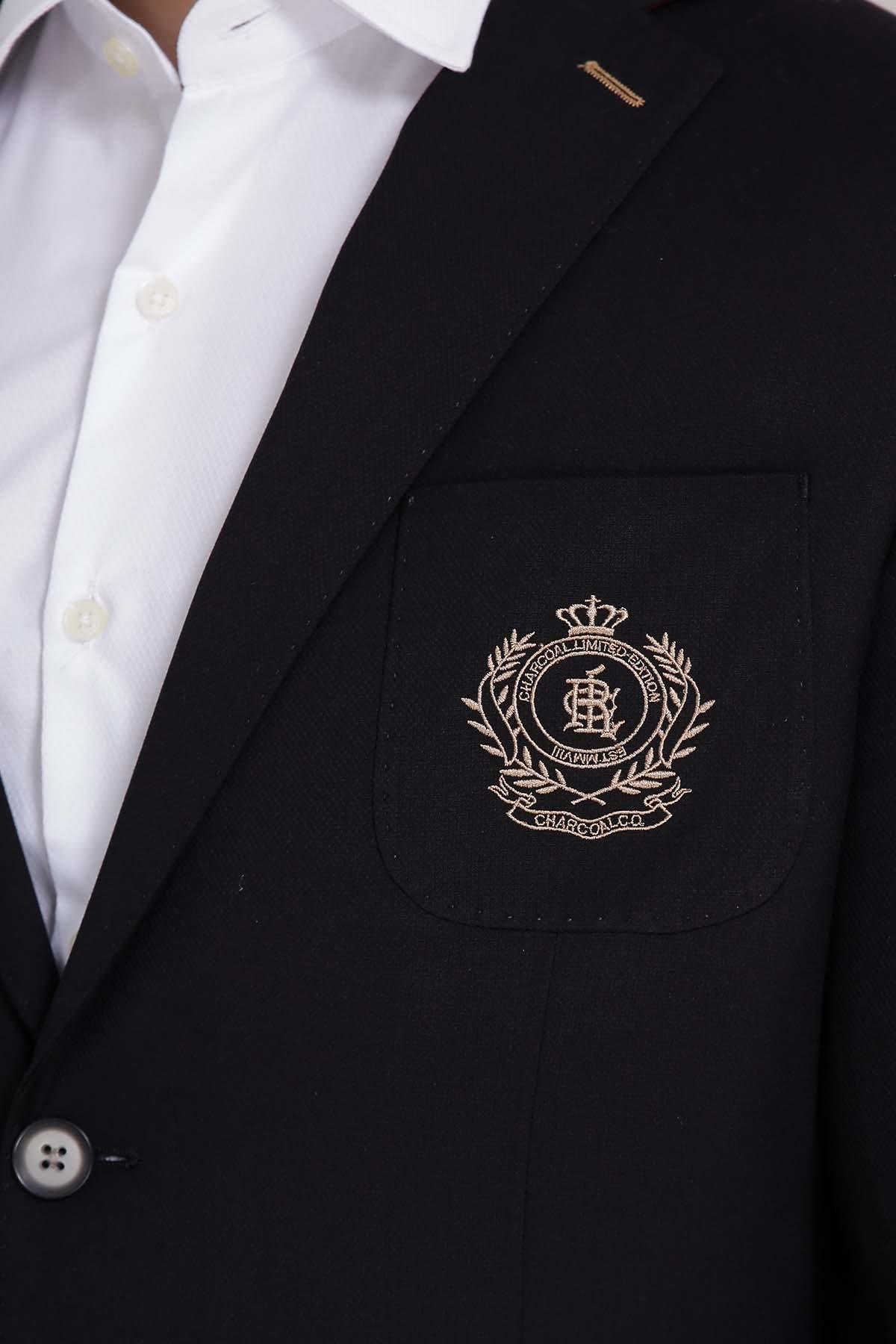 CASUAL COAT SLIM FIT BLACK at Charcoal Clothing