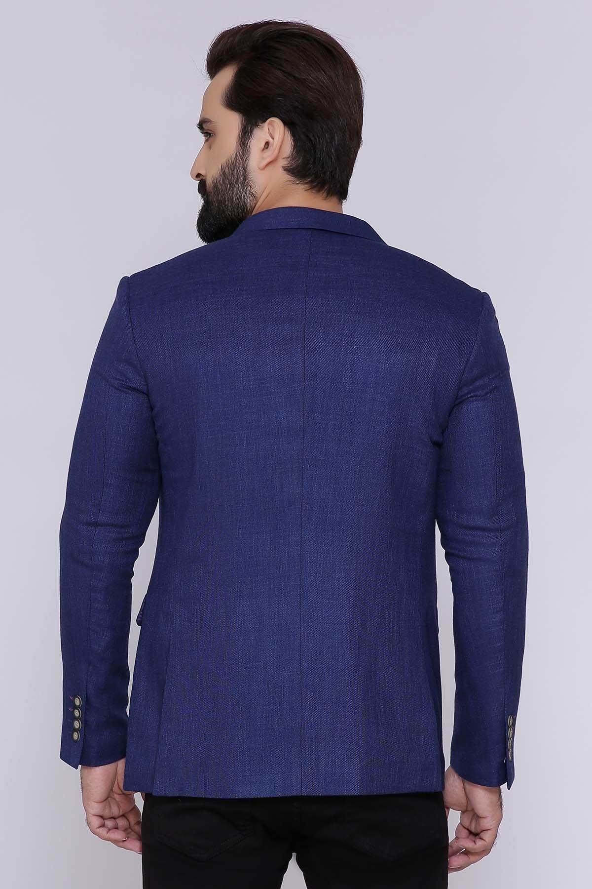CASUAL COAT SLIM FIT BLUE at Charcoal Clothing