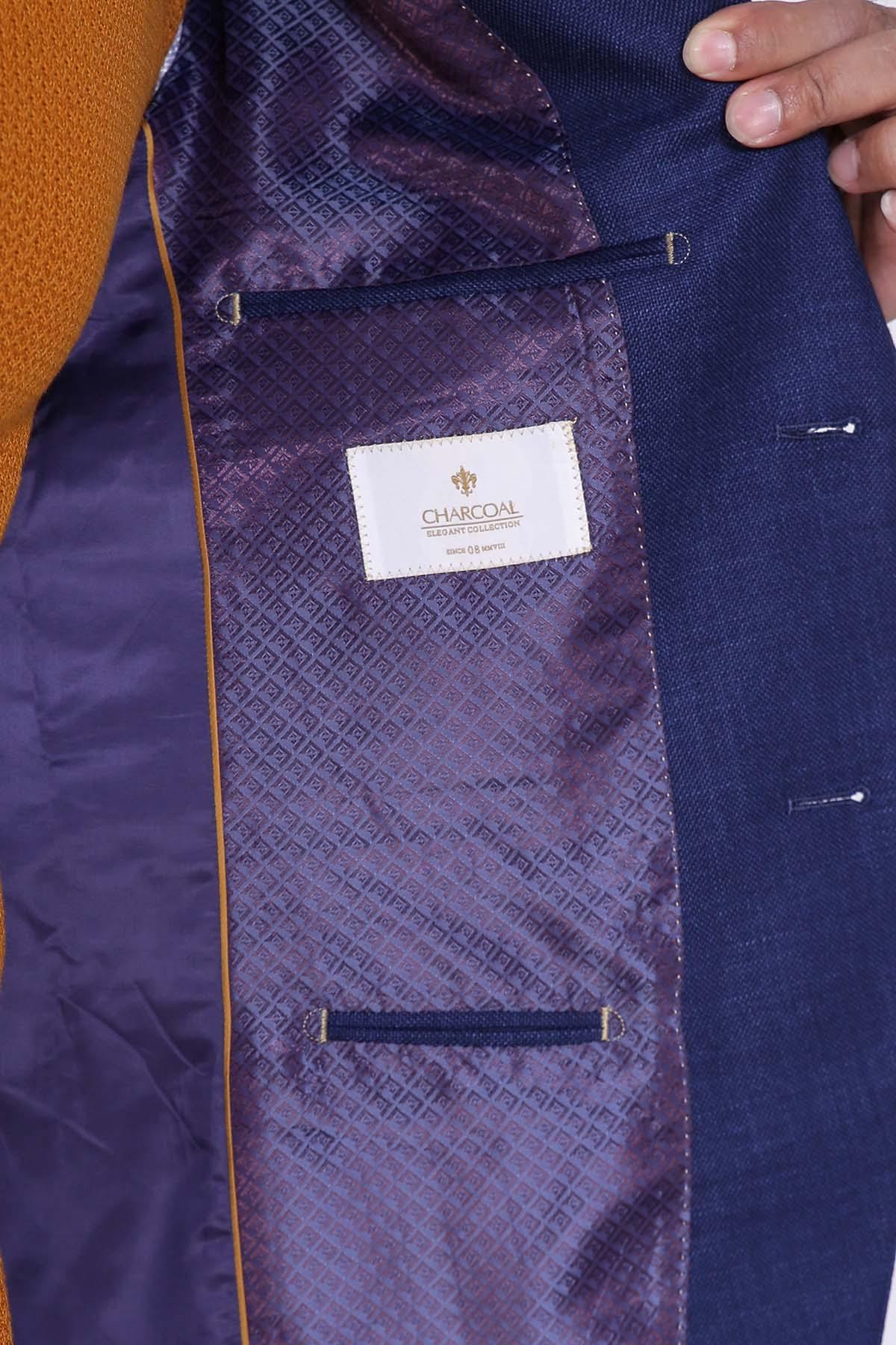 CASUAL COAT SLIM FIT BLUE at Charcoal Clothing