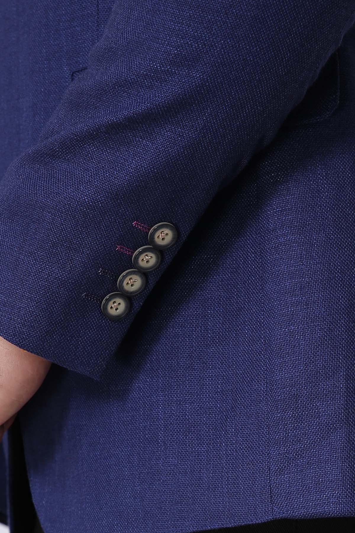 CASUAL COAT SLIM FIT BLUE at Charcoal Clothing