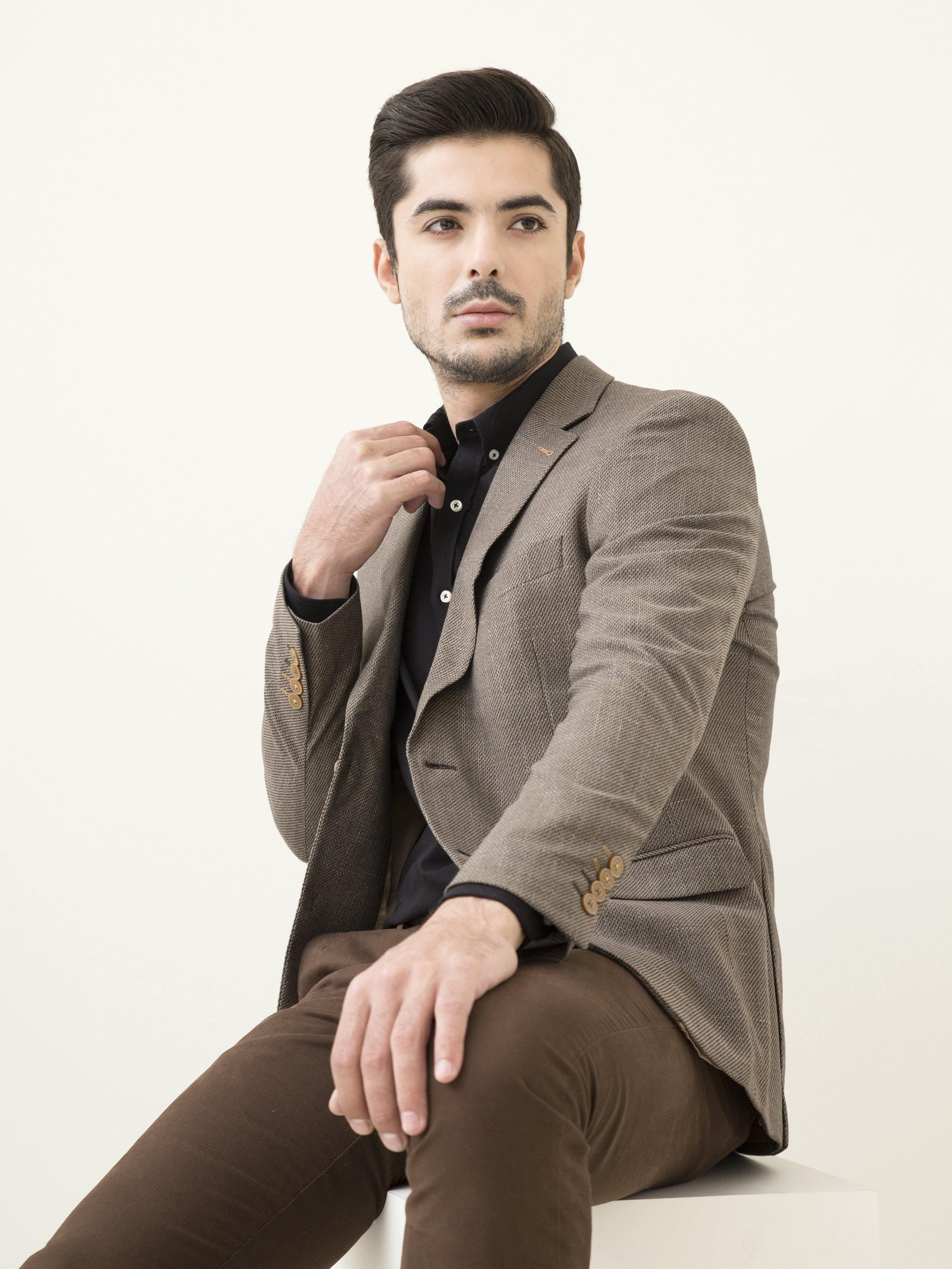 CASUAL COAT SLIM FIT BROWN at Charcoal Clothing